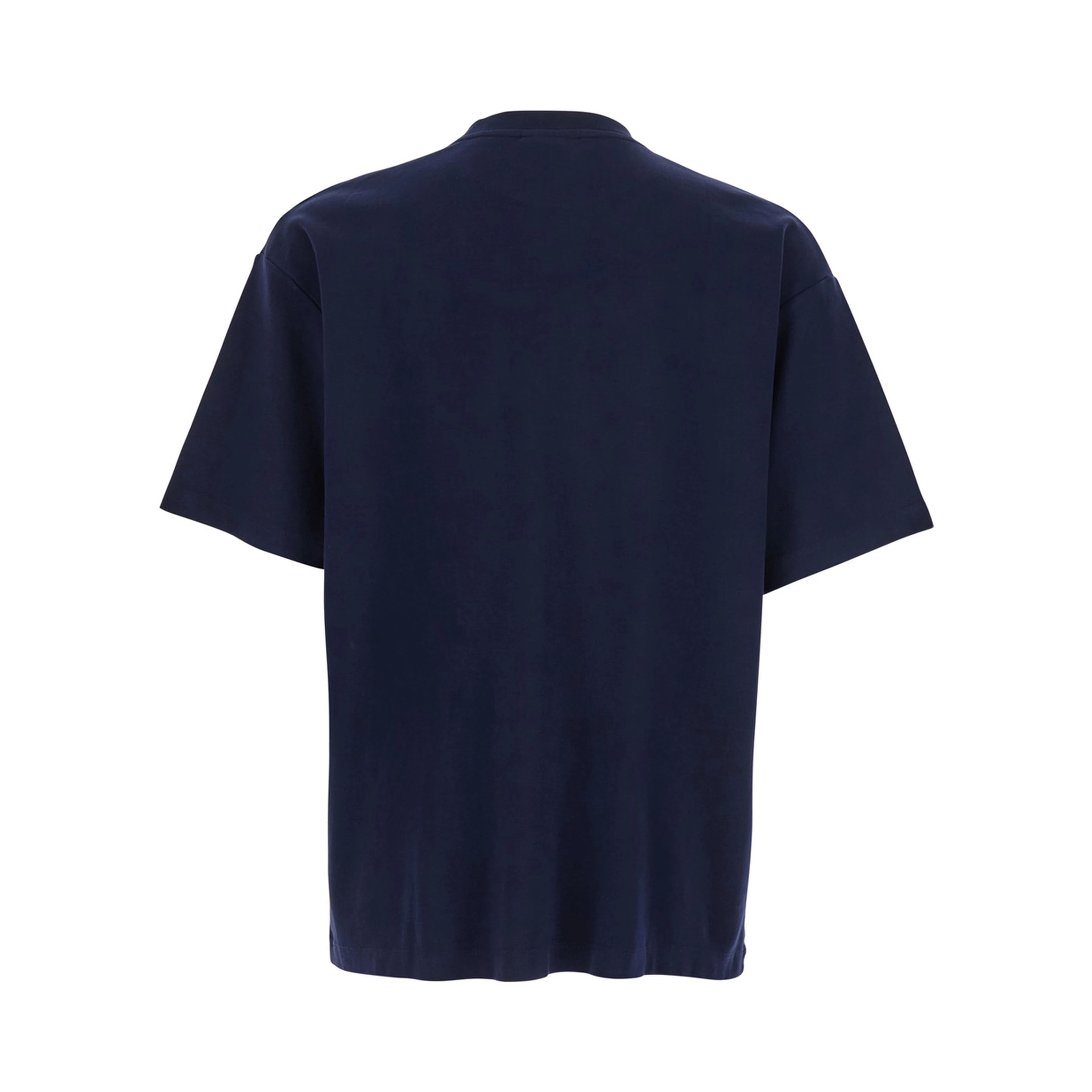 T-Shirt Le T-Shirt Slogan Classique Crew Neck with Slogan Print Detail on the Front in Blue Cotton for Men