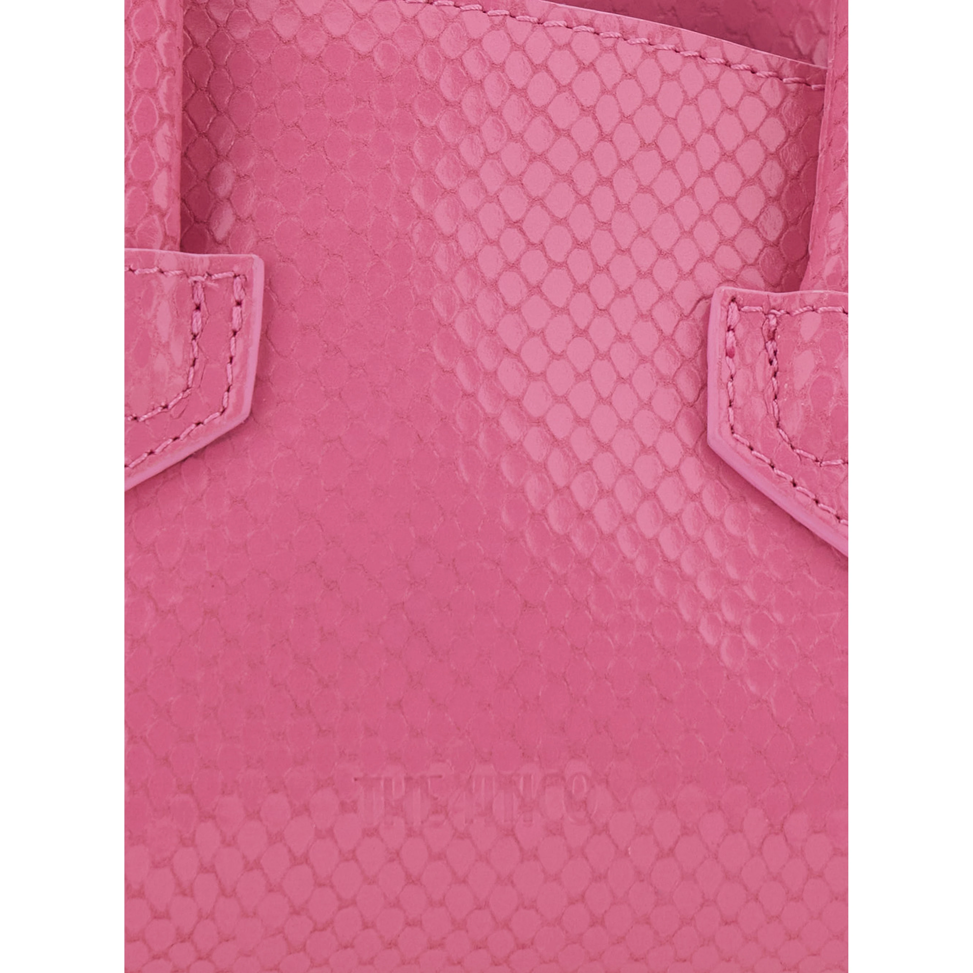 La Passeggiata Pink mini bag with Two Top Handles in Leather for Women