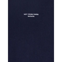 T-Shirt Le T-Shirt Slogan Classique Crew Neck with Slogan Print Detail on the Front in Blue Cotton for Men