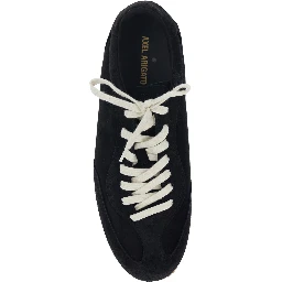 Sneaker Daze Runner with Logo on the Tongue and Grooved Sole in Black Suede Men