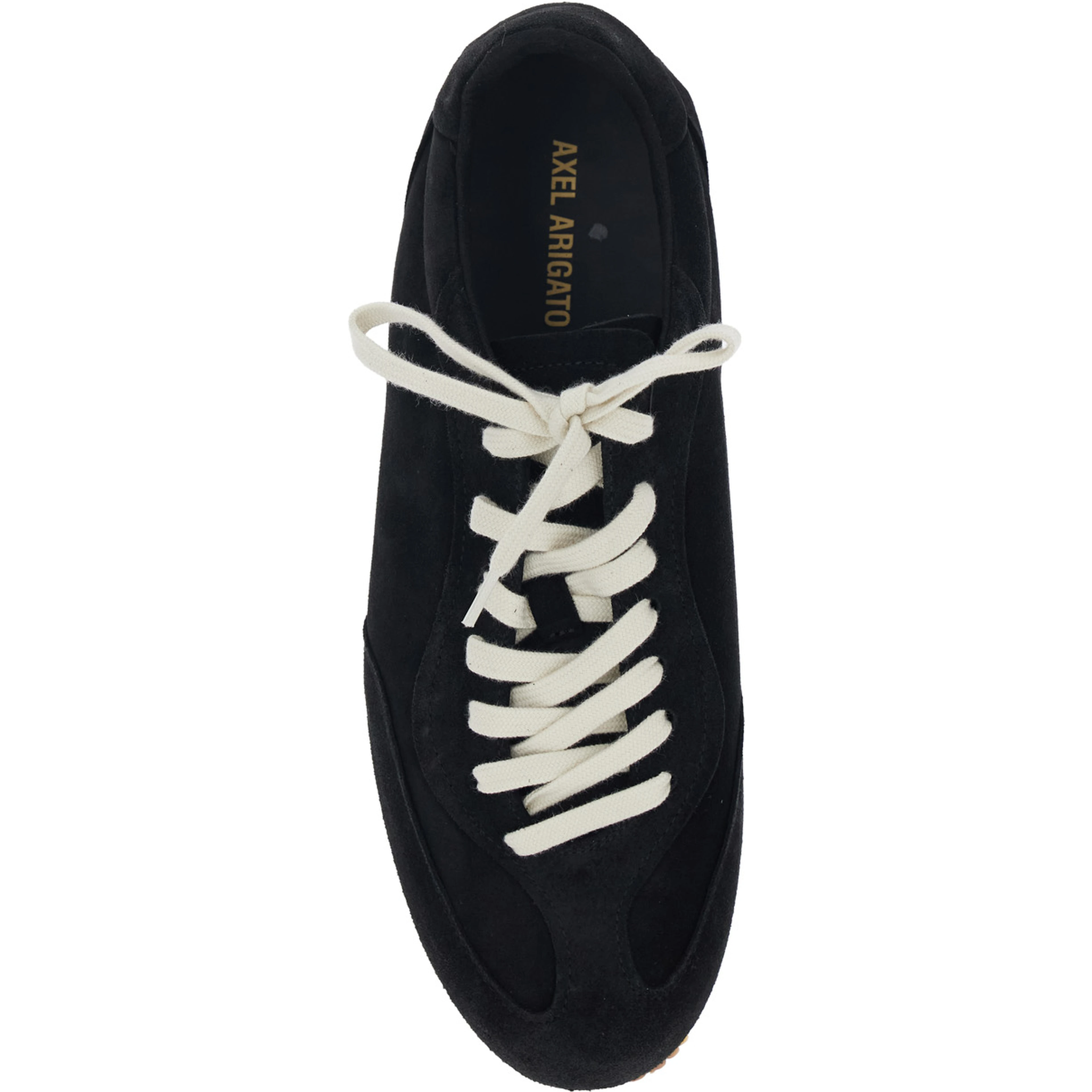 Sneaker Daze Runner with Logo on the Tongue and Grooved Sole in Black Suede Men