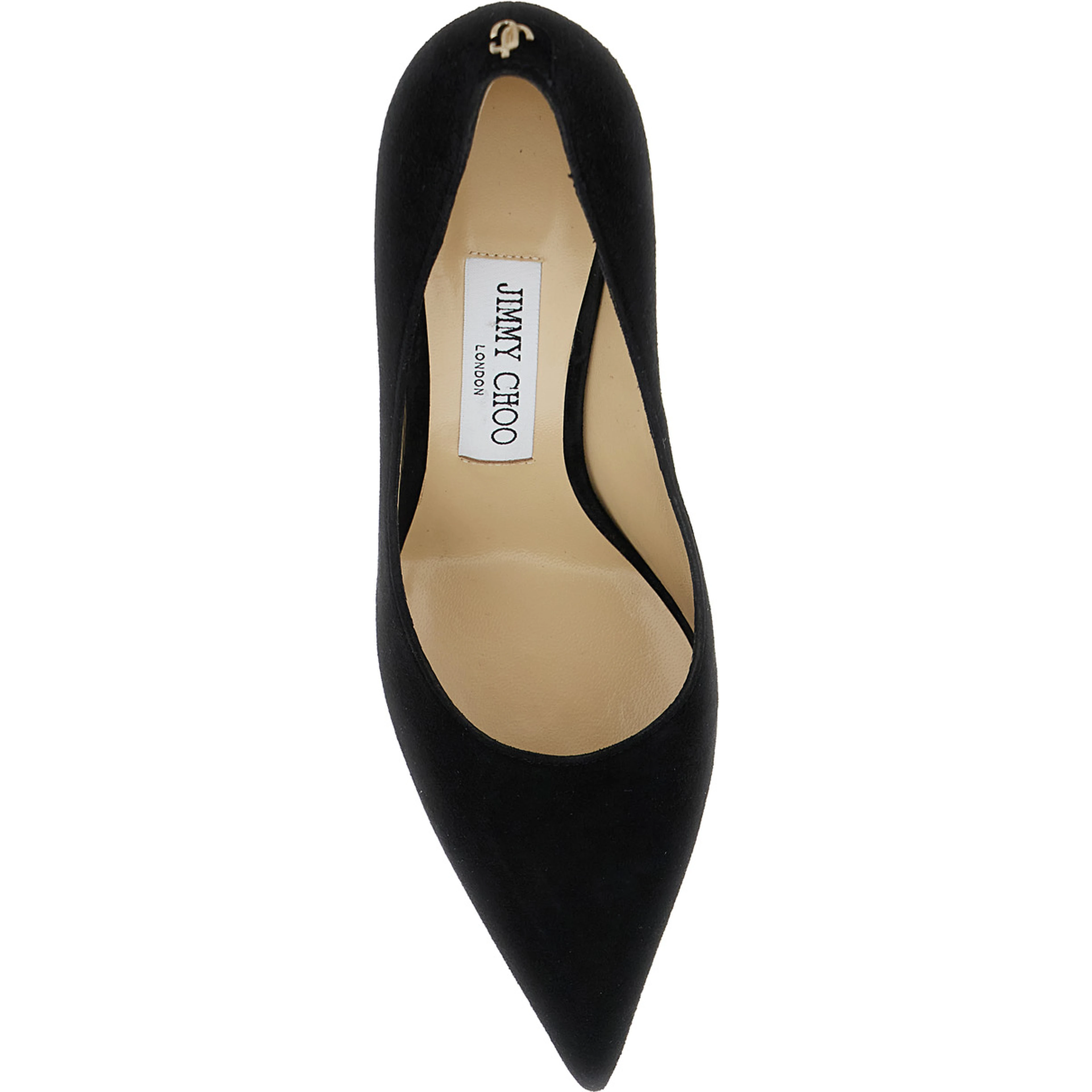 Pumps Love with stiletto heel in suede and black color for women