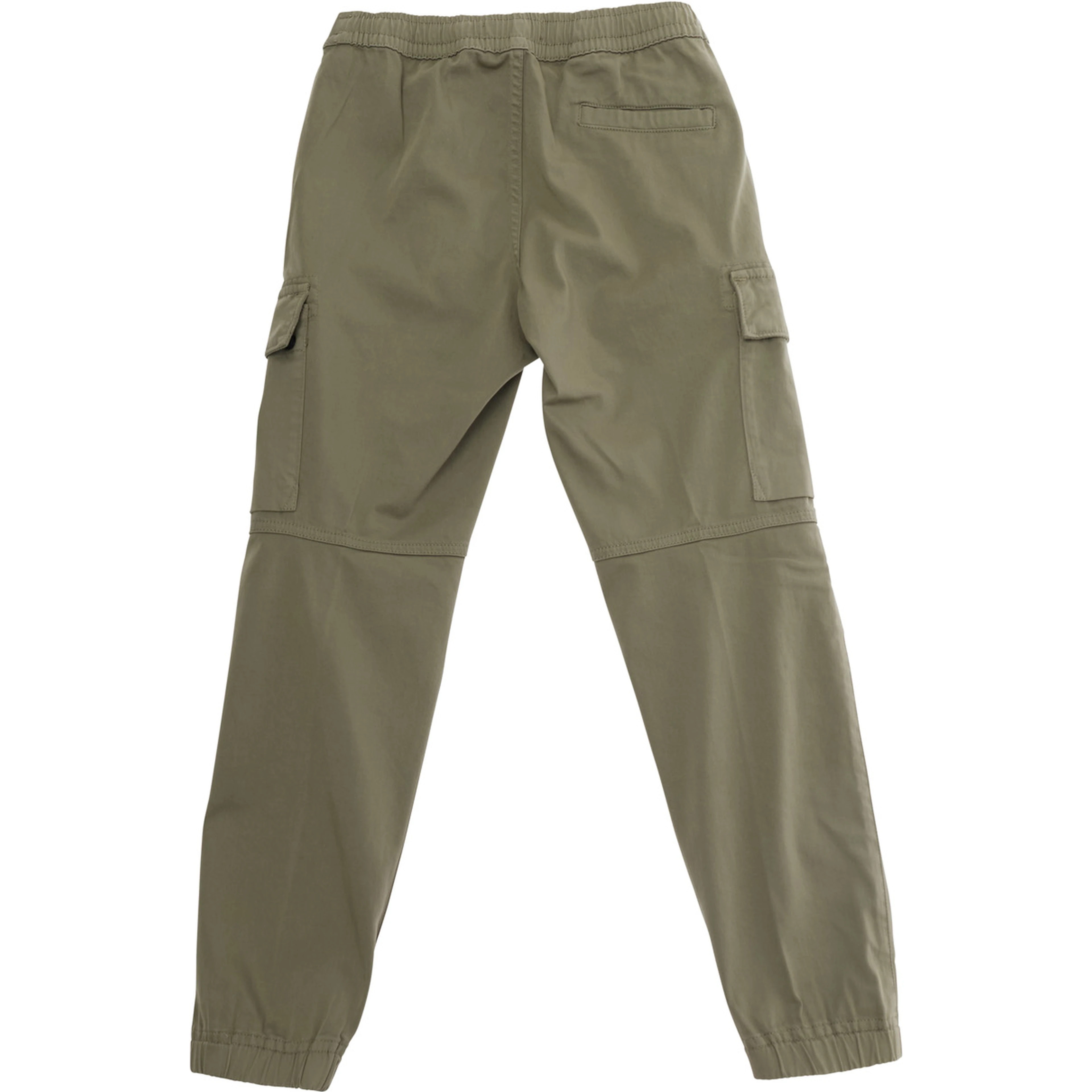 Beige Pants with Two Cargo Front Pockets and Logo Patch on the front in tech fabric boy