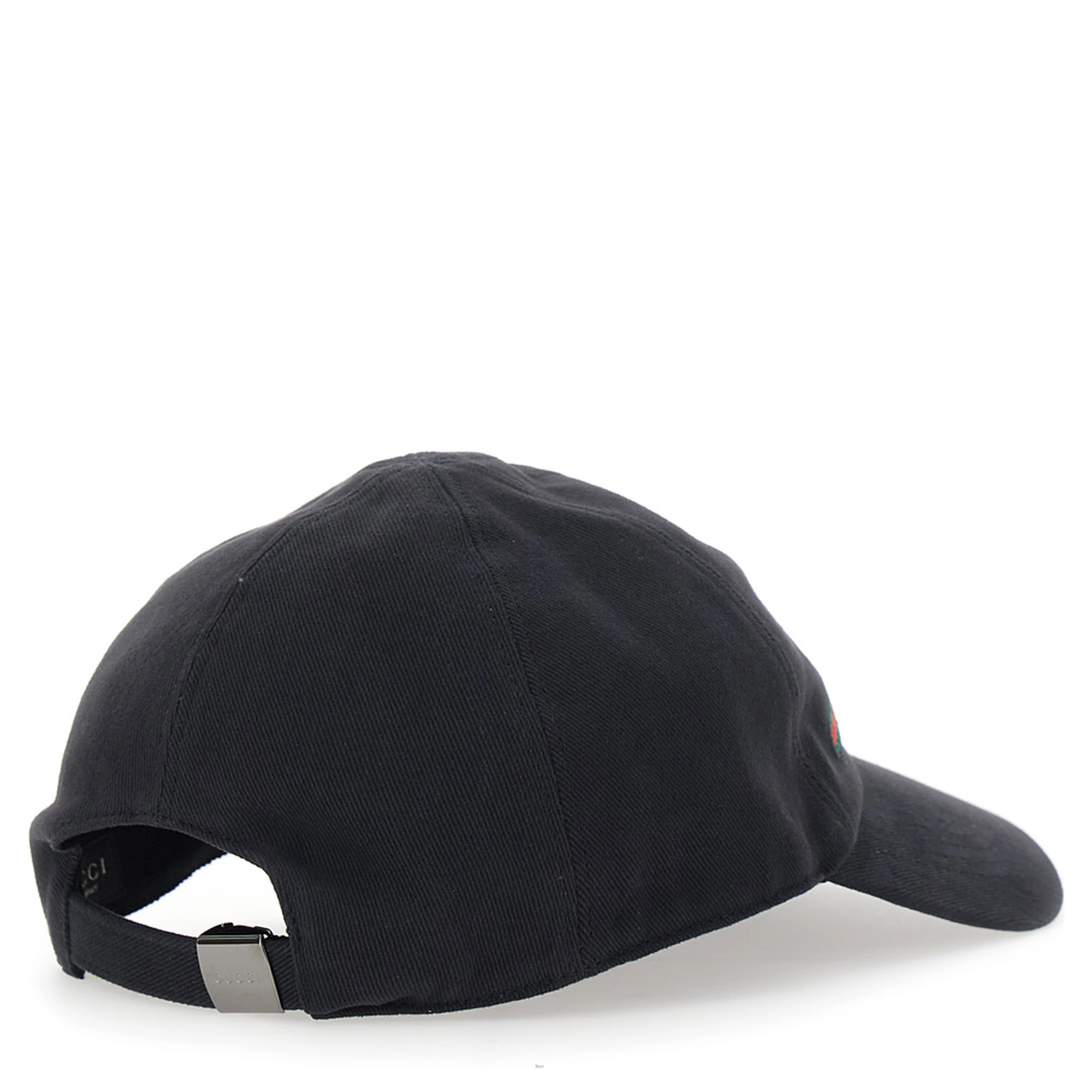 GUCCI Fake black Hat with embroidered logo on the front in cotton for men