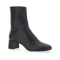 SAINT HONORE Brown Ankle Boots with zip closure at the back in Leather for Women