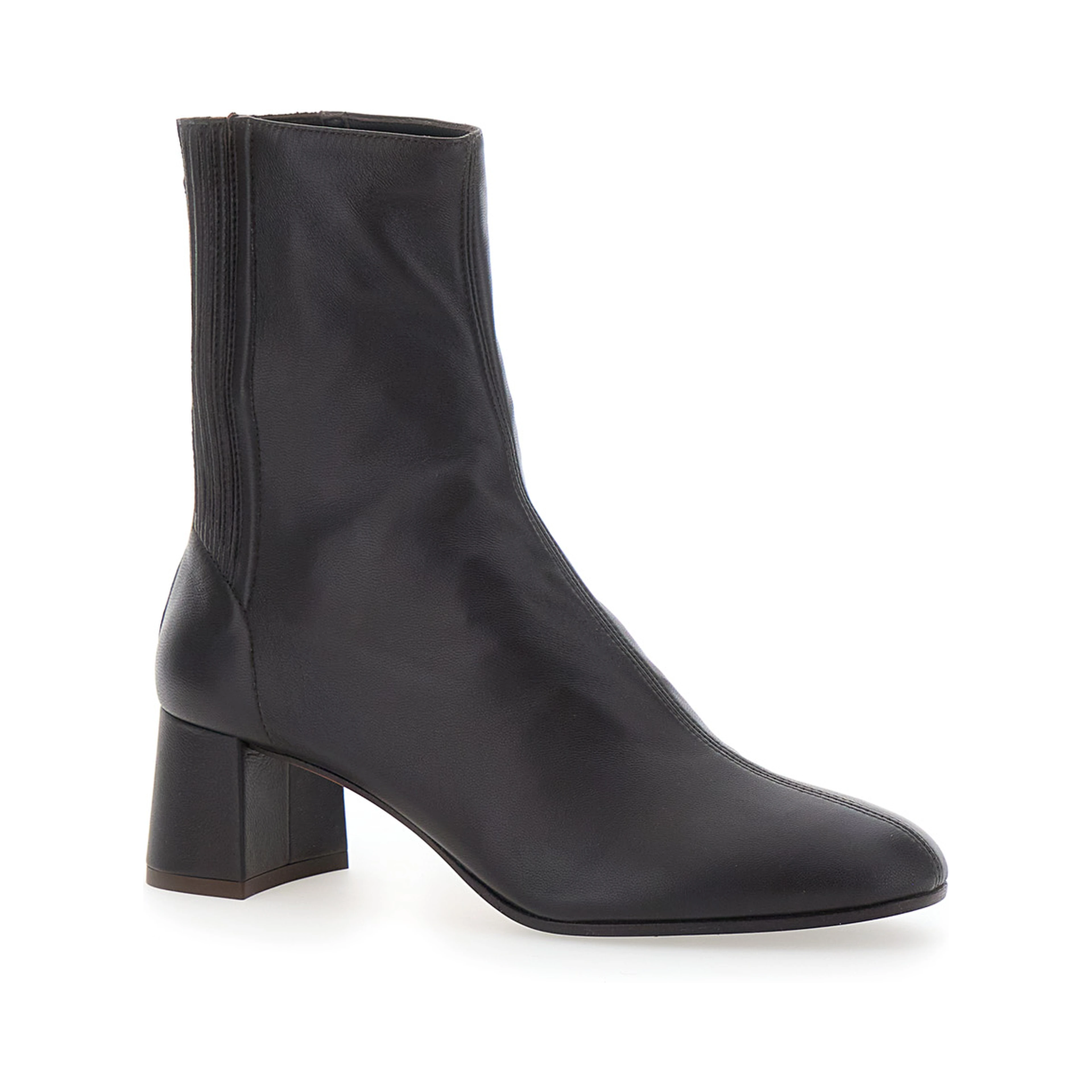 SAINT HONORE Brown Ankle Boots with zip closure at the back in Leather for Women