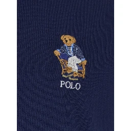 Blue Polo Shirt with Patch Logo on the Front and Classic Collar in Cotton for Men