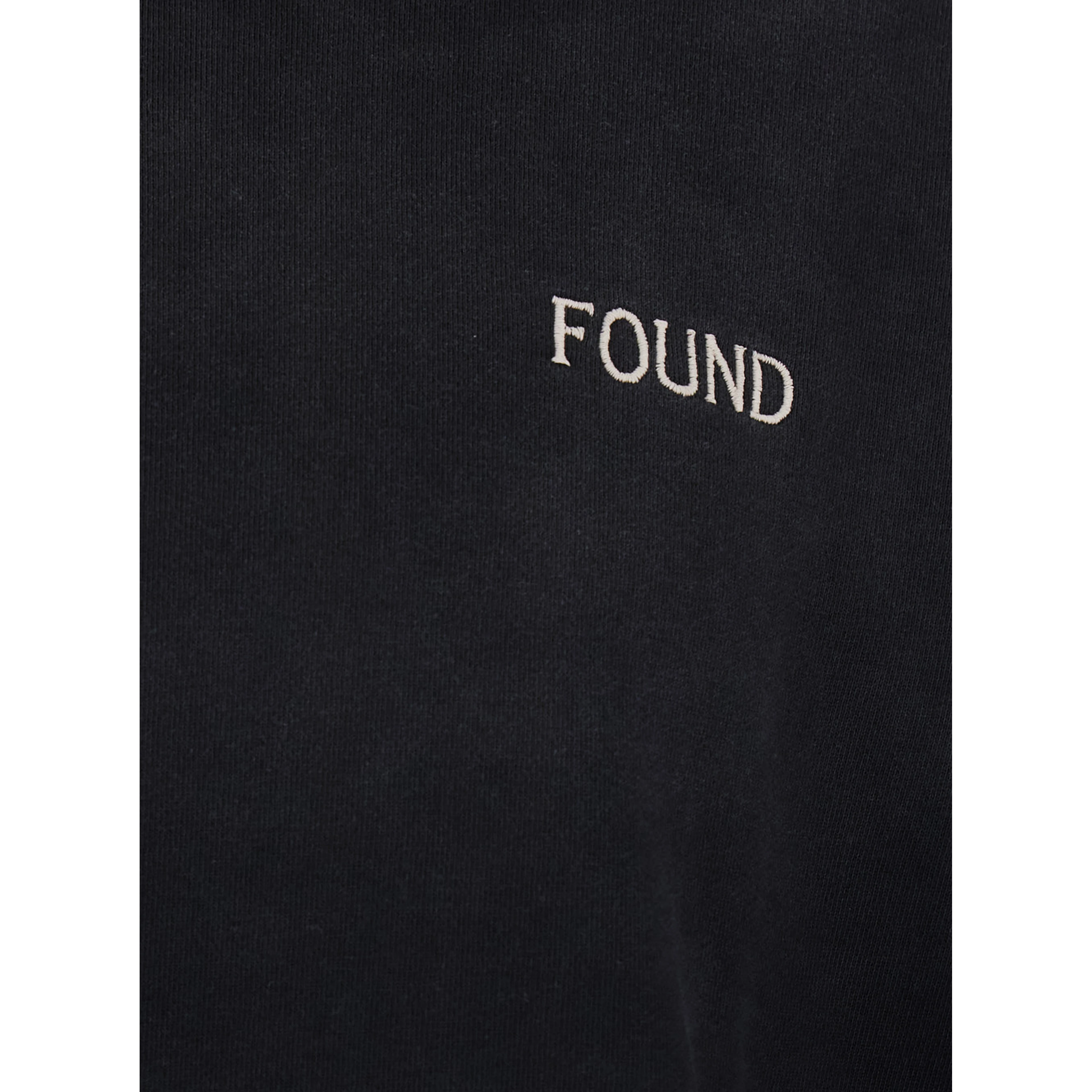 Black Hoodie with fixed hood and logo lettering on the front in cotton for men