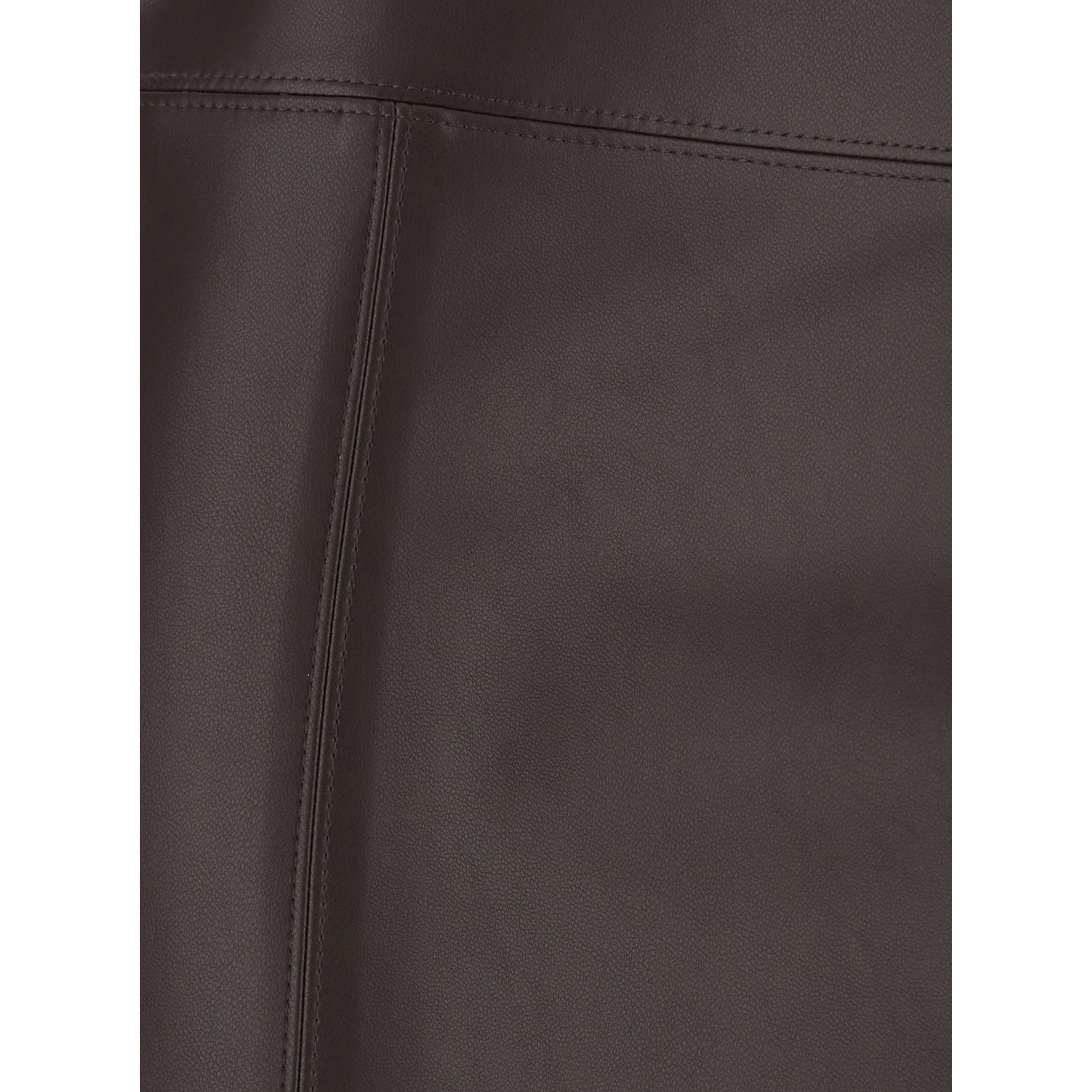 Crisma Brown Midi Skirt with Zip Closure at the Back in Leather for Women