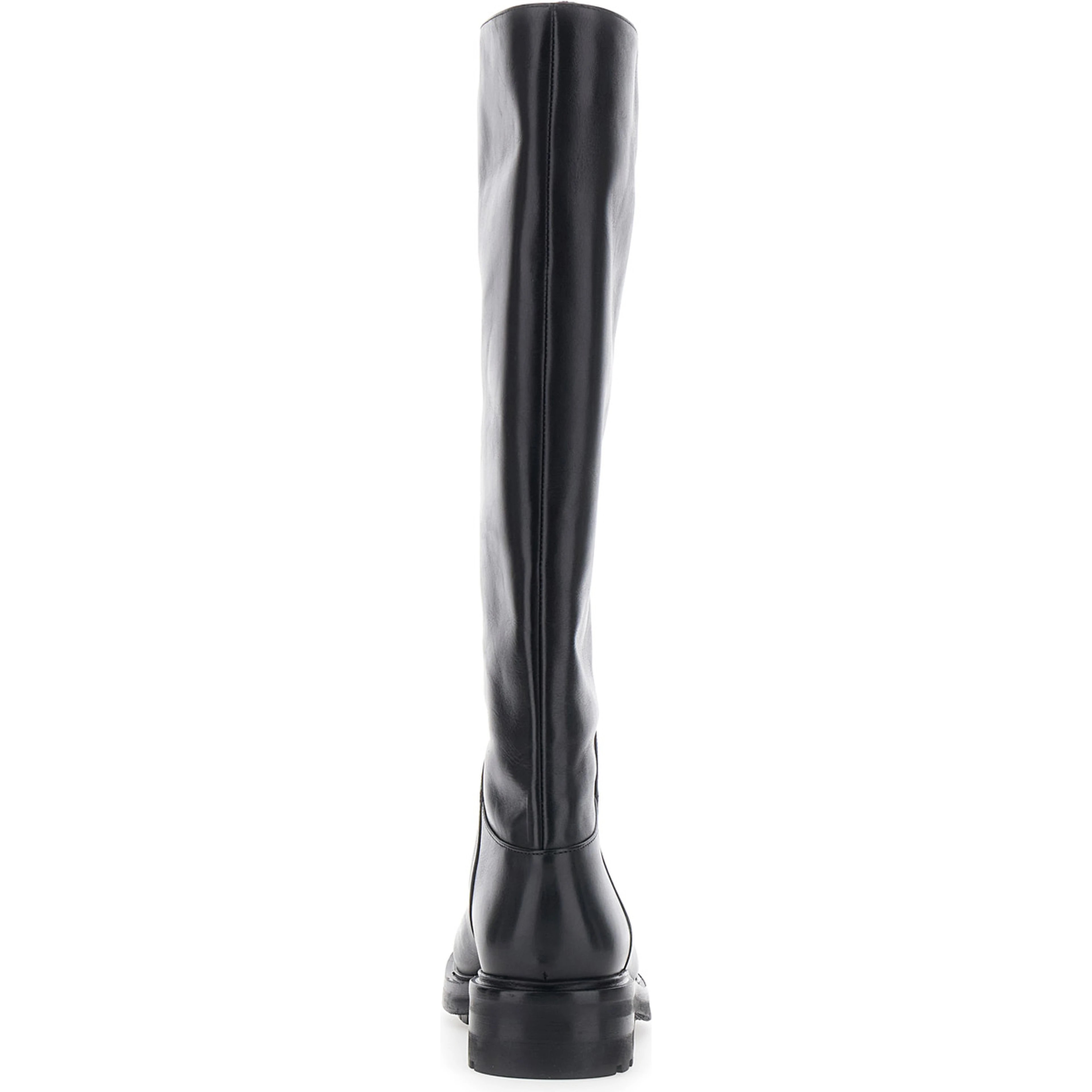 MARENGO black Boots with slip-on design in leather for women