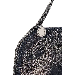 Falabella Tiny Tote Bag with Dark Ruthenium Chain and Blue Ecoleather
