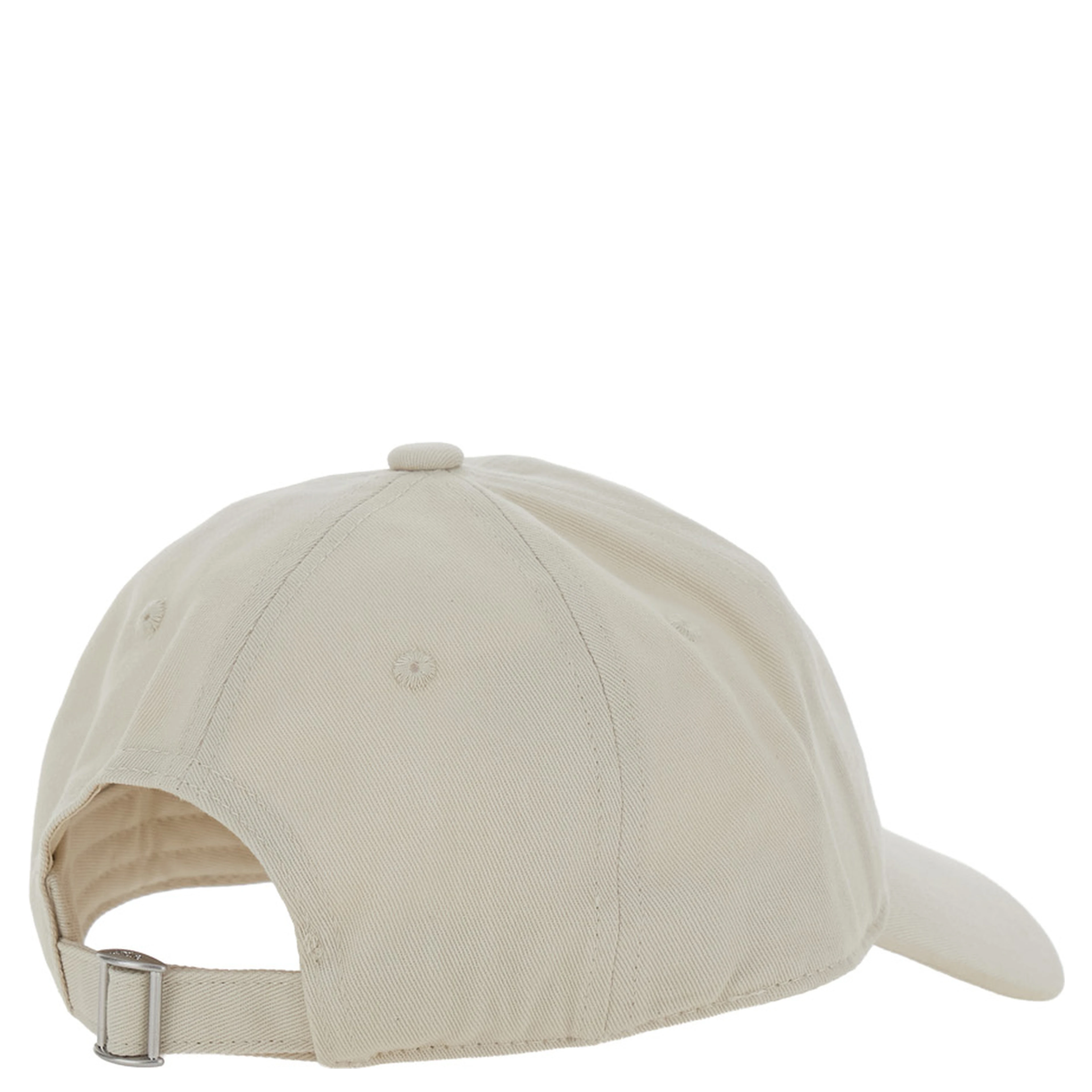 Beige Baseball Cap with Slogan Print on the Front in Cotton for Men