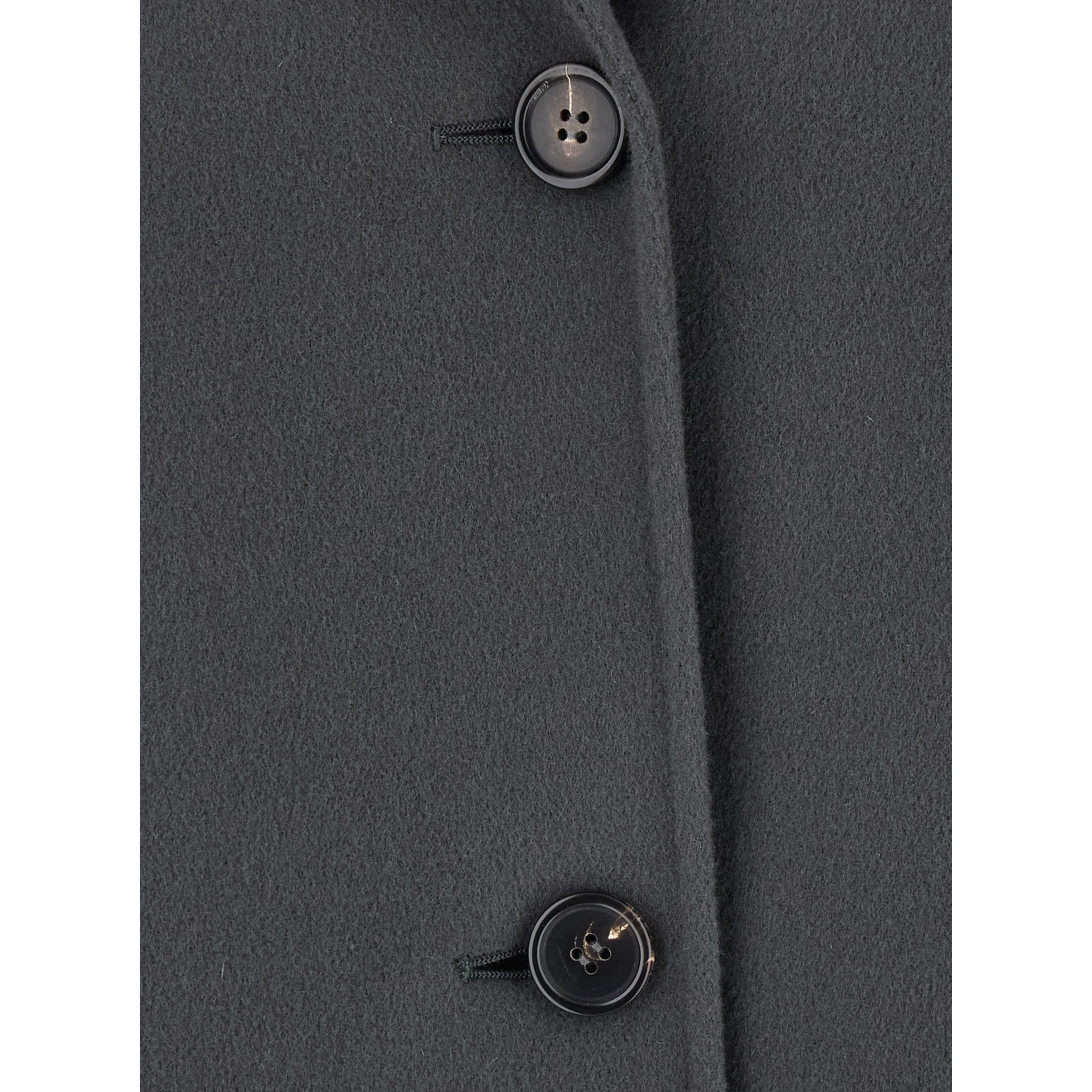 Elfi Grey Single-breasted Jacket with Notched Revers in  Wool for Women