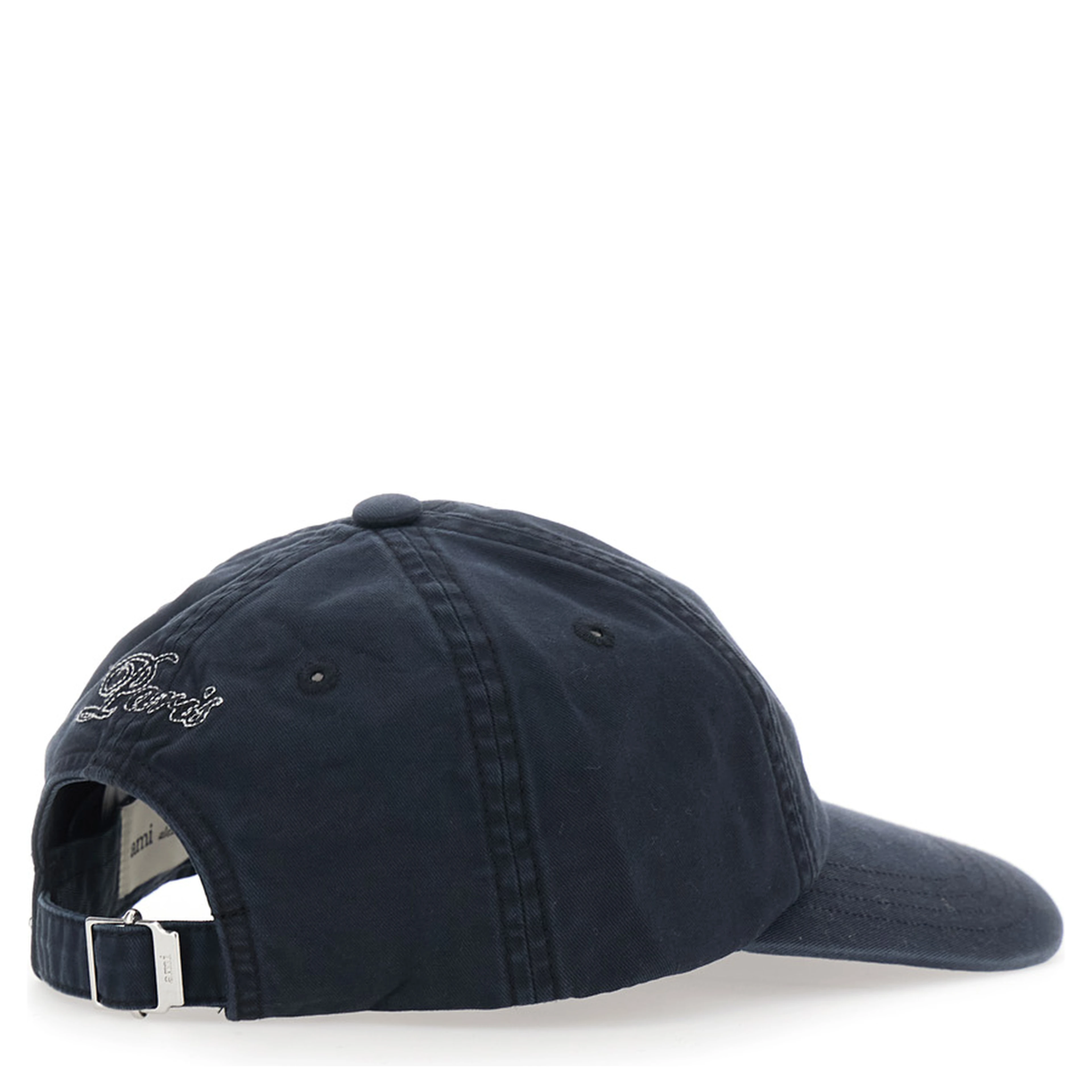 Black Baseball Cap with logo embroidery on the front in cotton for men