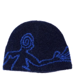 Hat with logo and patch in Tech Fabric Blue Unisex