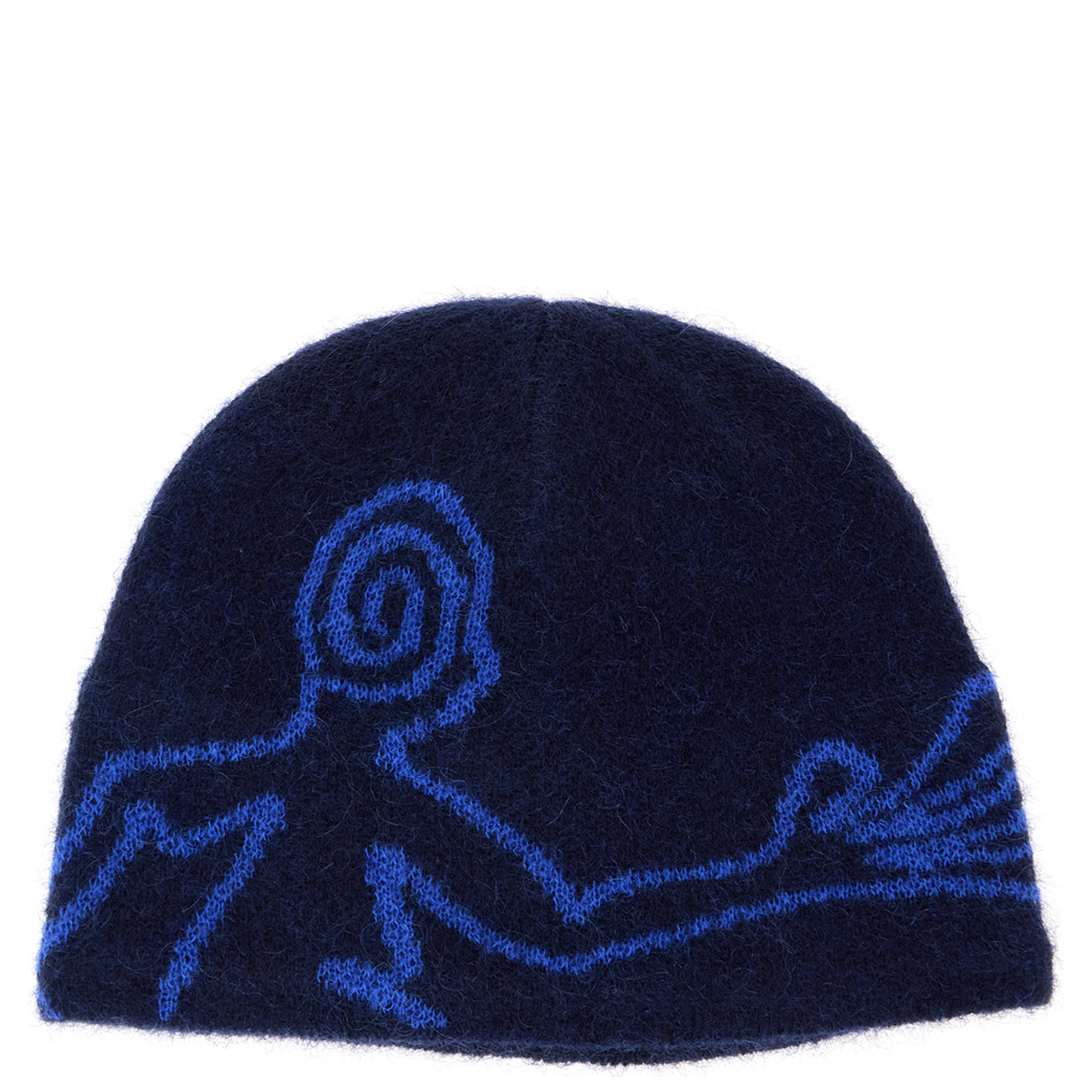 Hat with logo and patch in Tech Fabric Blue Unisex