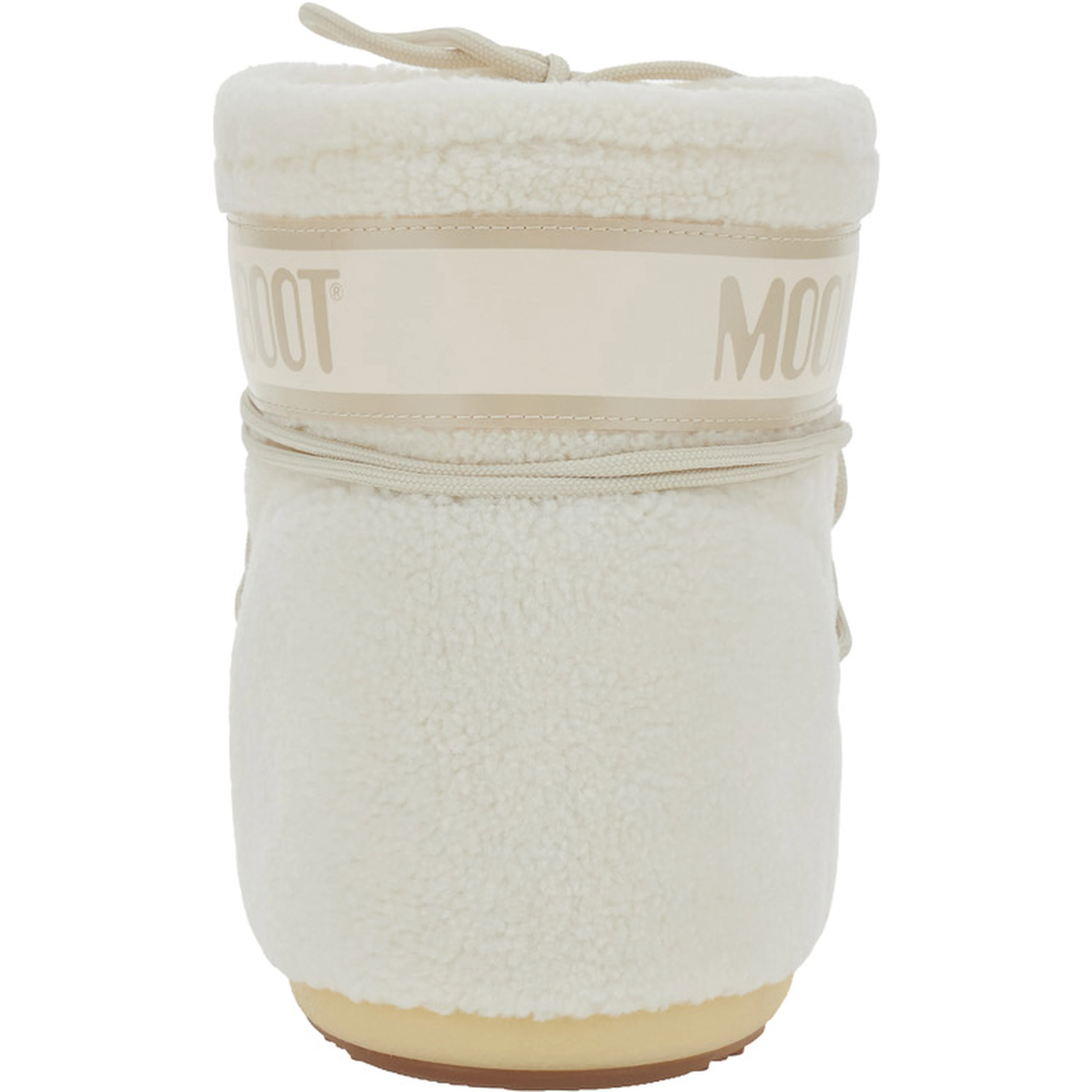Icon Low White Snow Boots with Maxi Logo Print on the Side in Fleece for Women