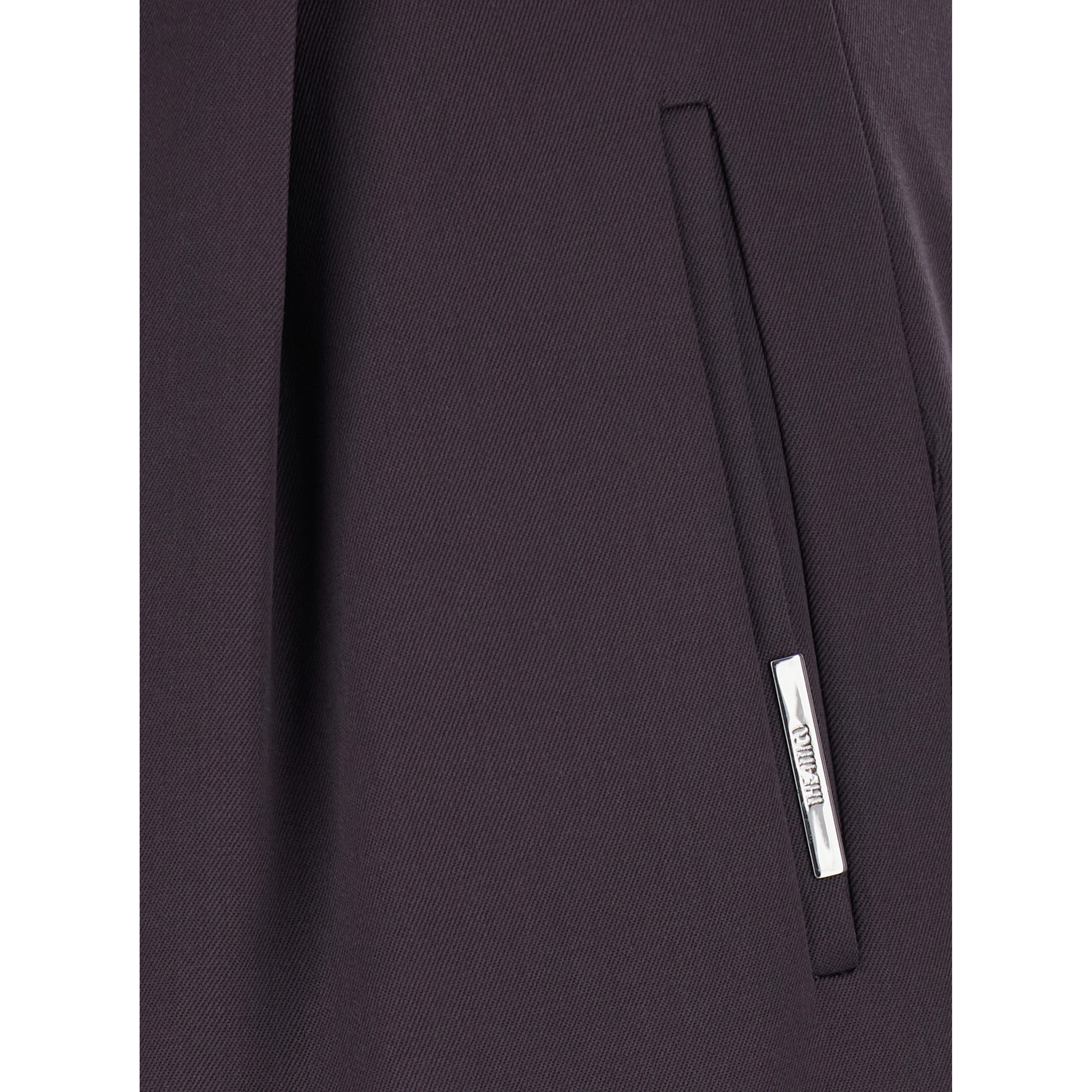 Brown Pants with Front Pleats and Front Belt with Buckle in Wool for Women