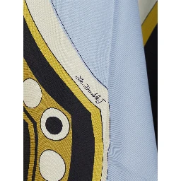 Multicolor Shirt with Mandarin collar and Sanctuary motif all-over in silk for women