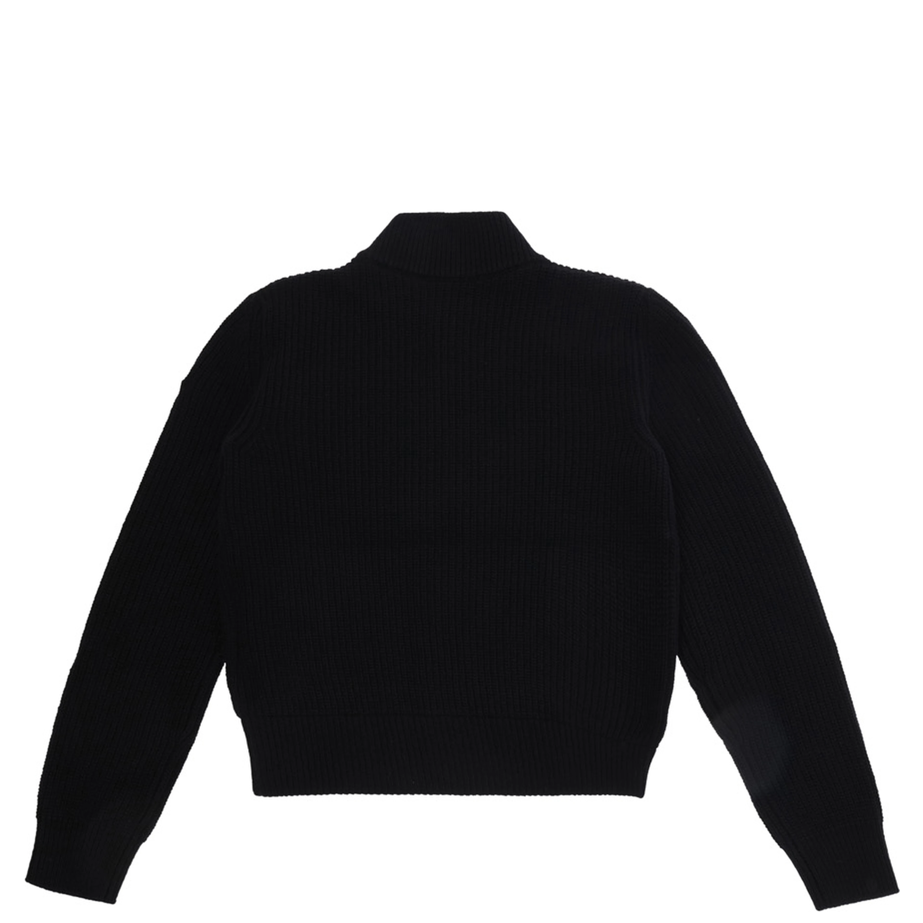 Black Tech Fabric Zip Cardigan for Boy