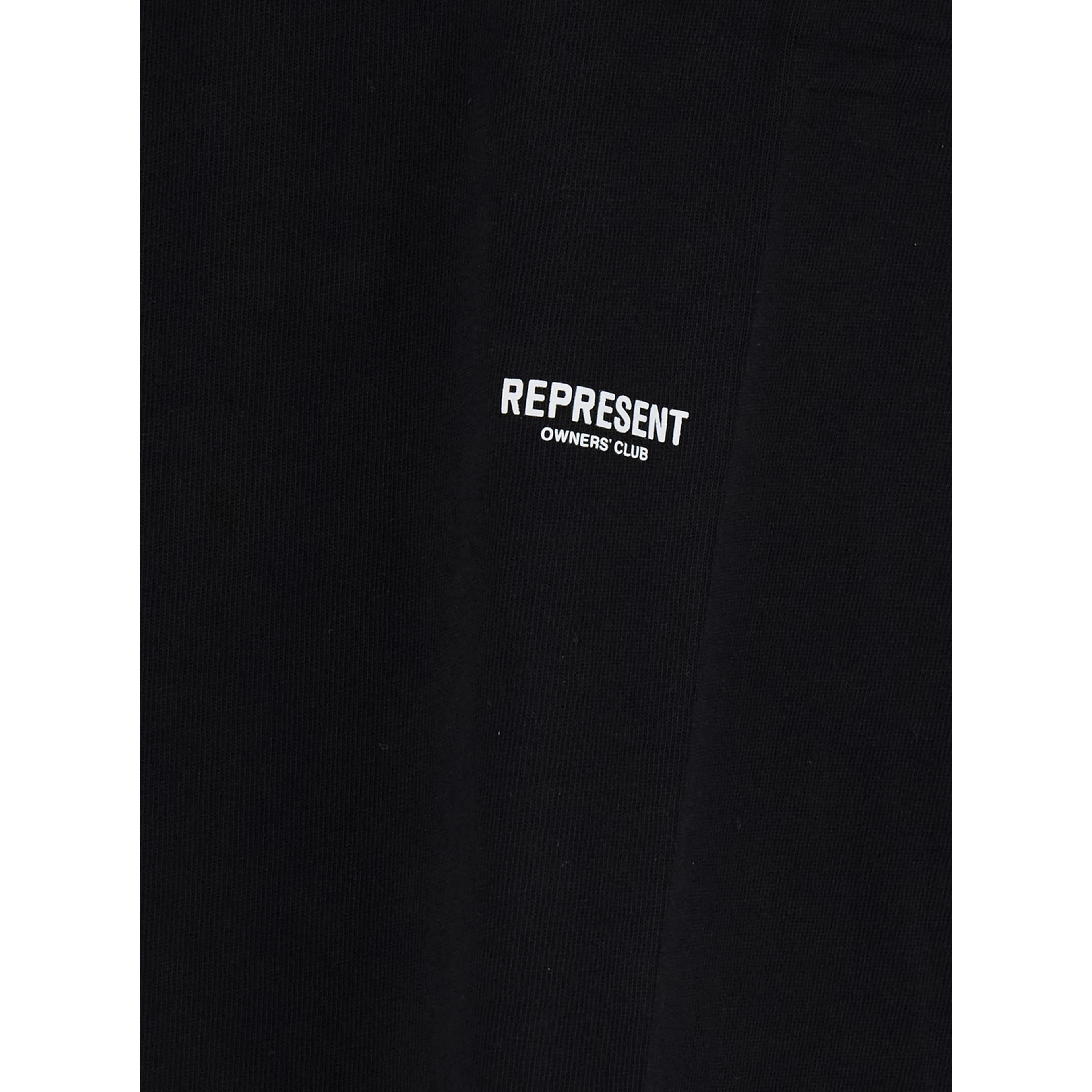 Black T-shirt with logo on the front, on bacl and on the sleeve in cotton men