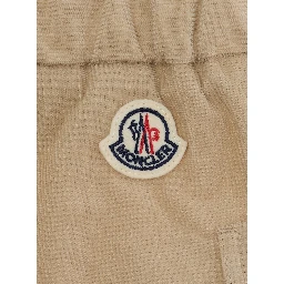 Beige Pants with logo patch on the back in Tech Fabric for Boy