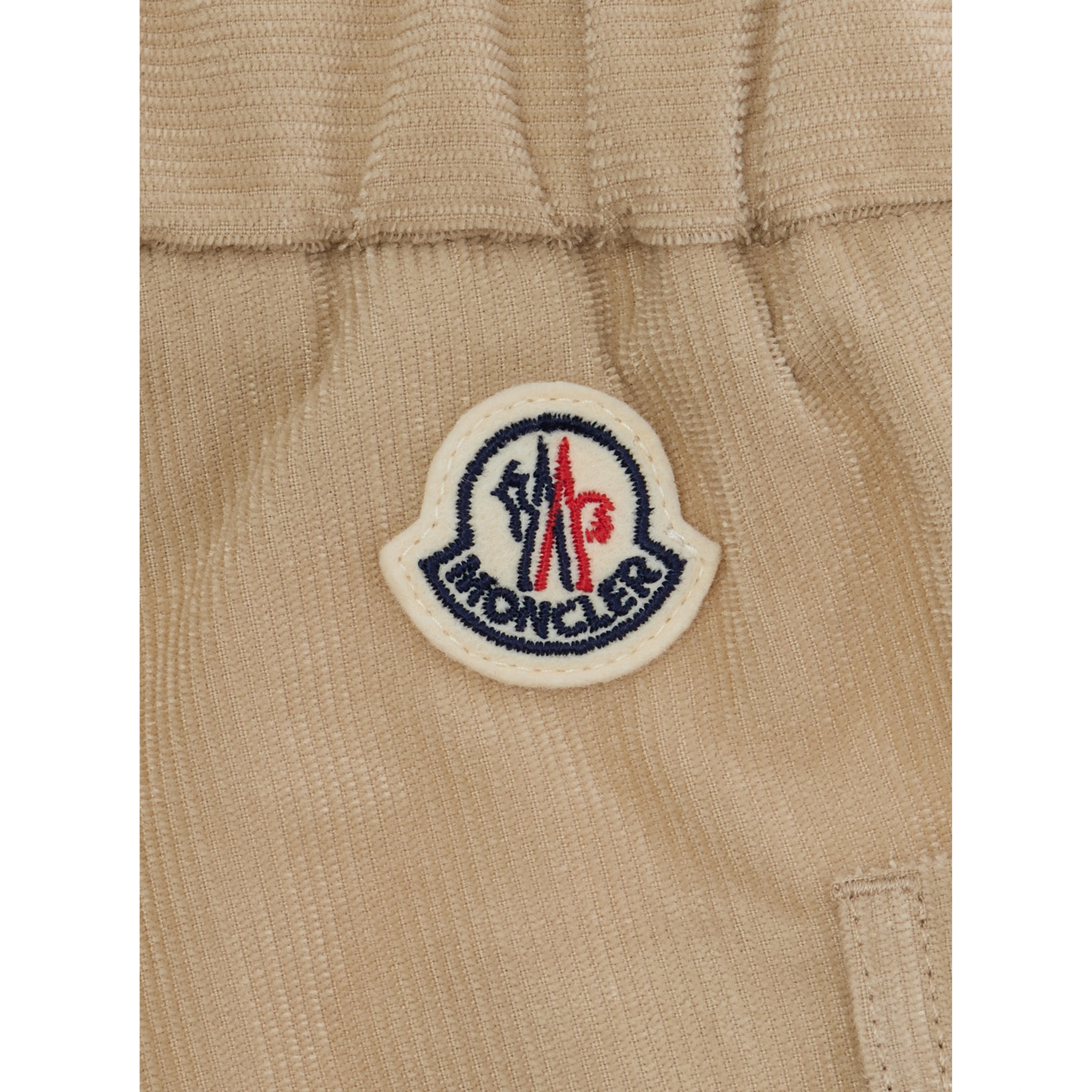 Beige Pants with logo patch on the back in Tech Fabric for Boy