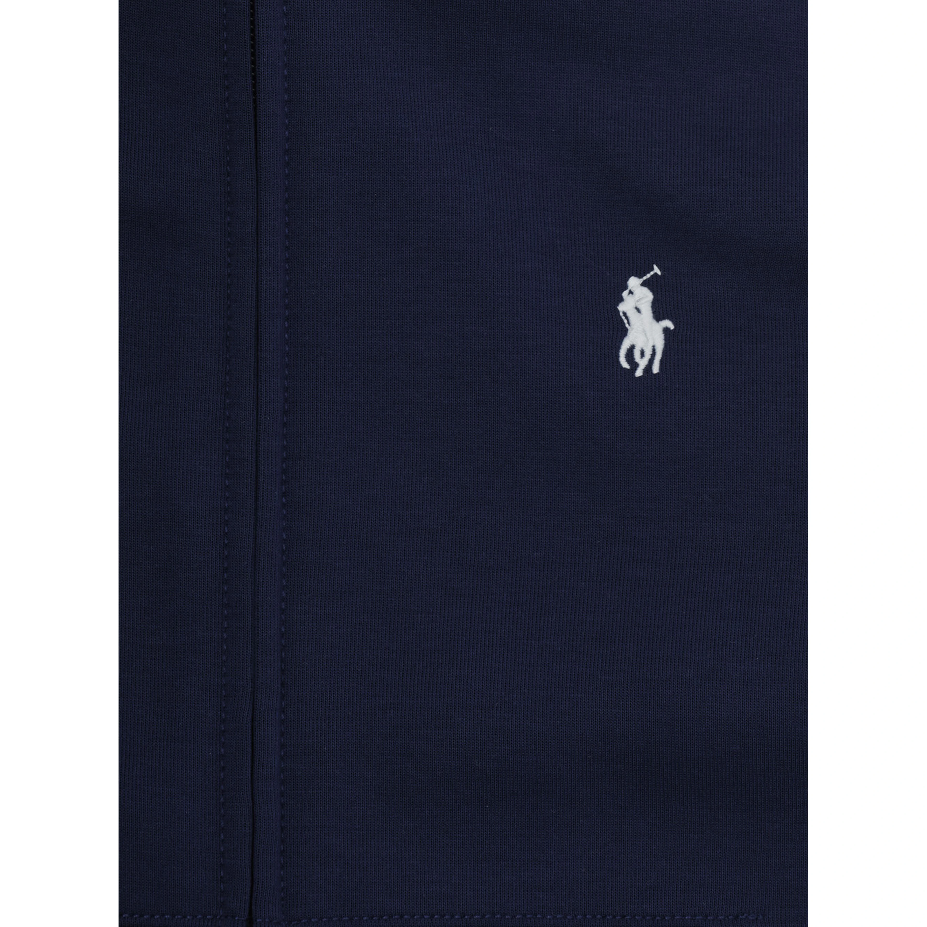 Blue Hooded Sweatshirt with Pony Embroidery on the Front in Cotton Boy
