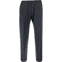 TOKYO grey Pants with pockets and elasticated waist in cotton for men