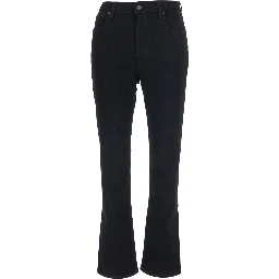 Mary Black Jeans with flared leg and logo patch on the back in denim for women