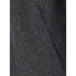 MIXED KNIT TOP with round neckline and long sleeves in Tech Fabric brown unisex