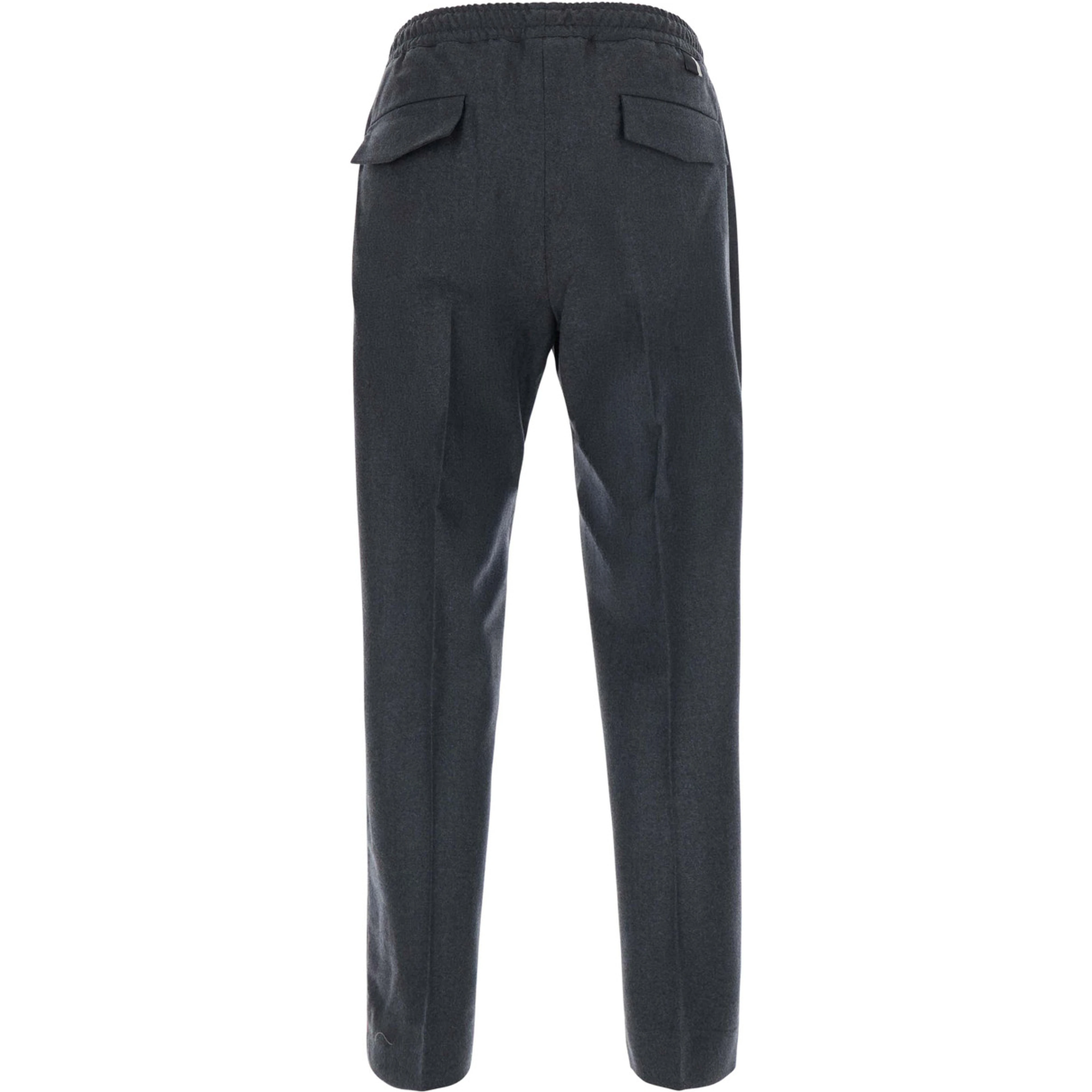 TOKYO grey Pants with pockets and elasticated waist in cotton for men