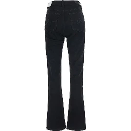 Mary Black Jeans with flared leg and logo patch on the back in denim for women