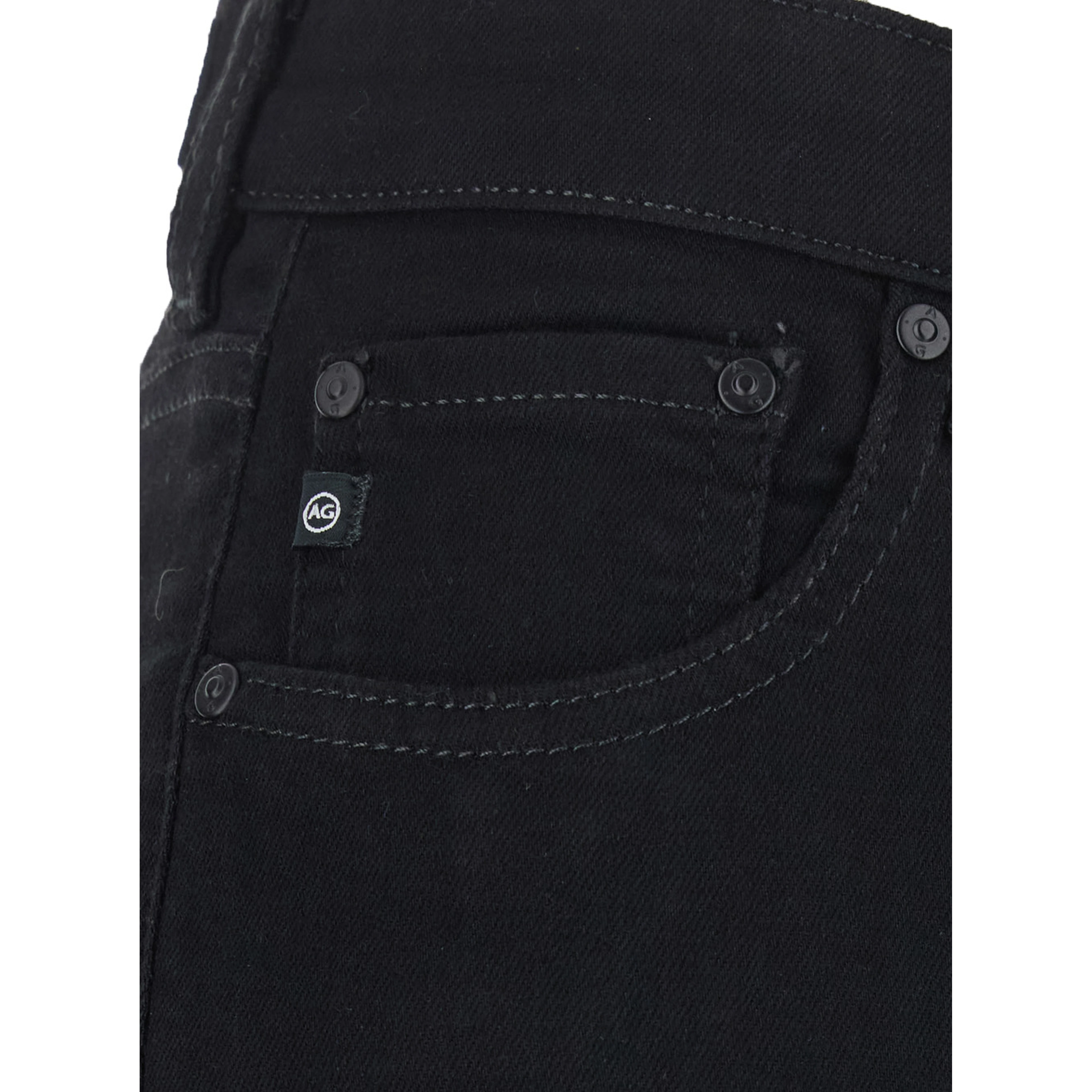 Mary Black Jeans with flared leg and logo patch on the back in denim for women