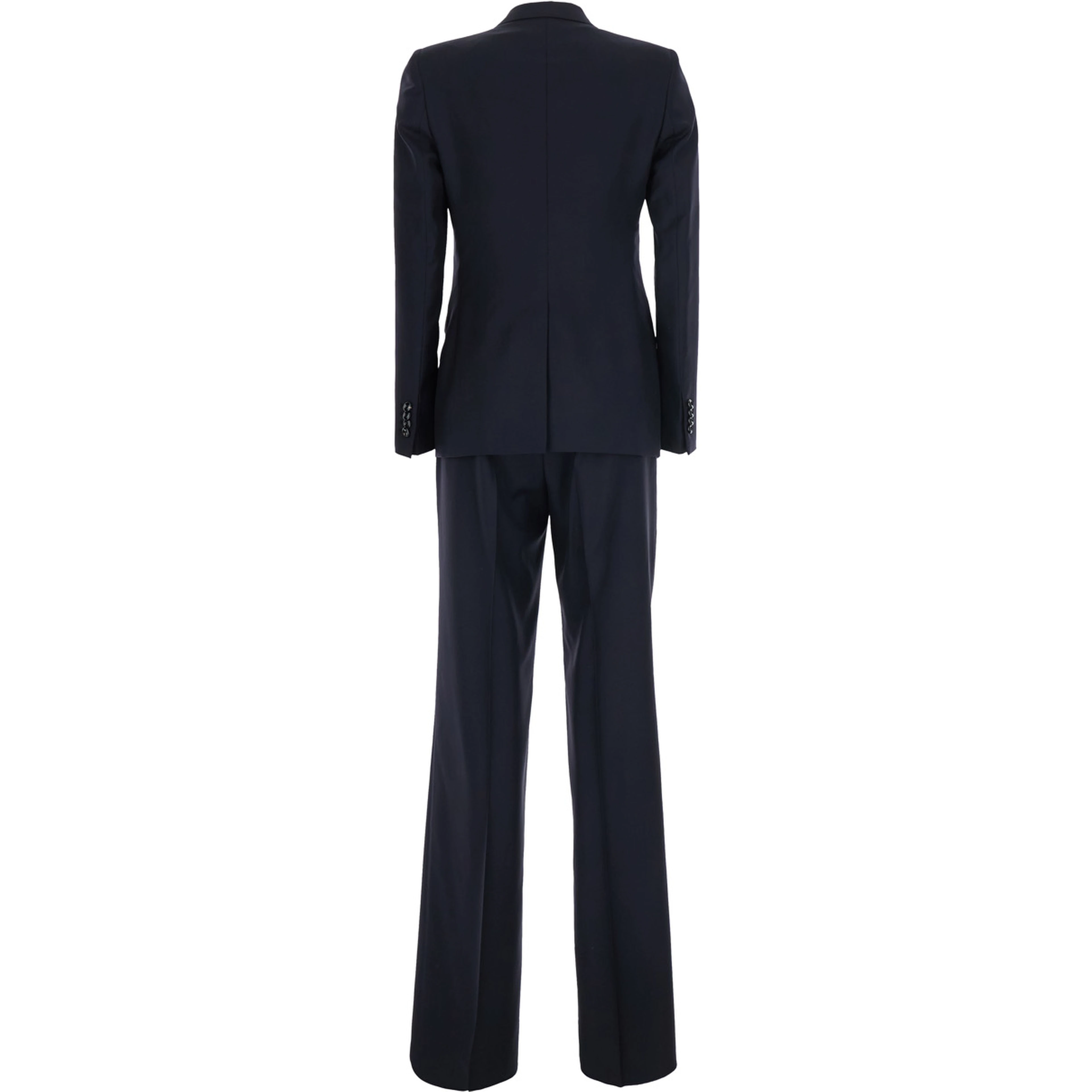 Blue Double-breasted Suit with Peak Revers in Fabric for Women
