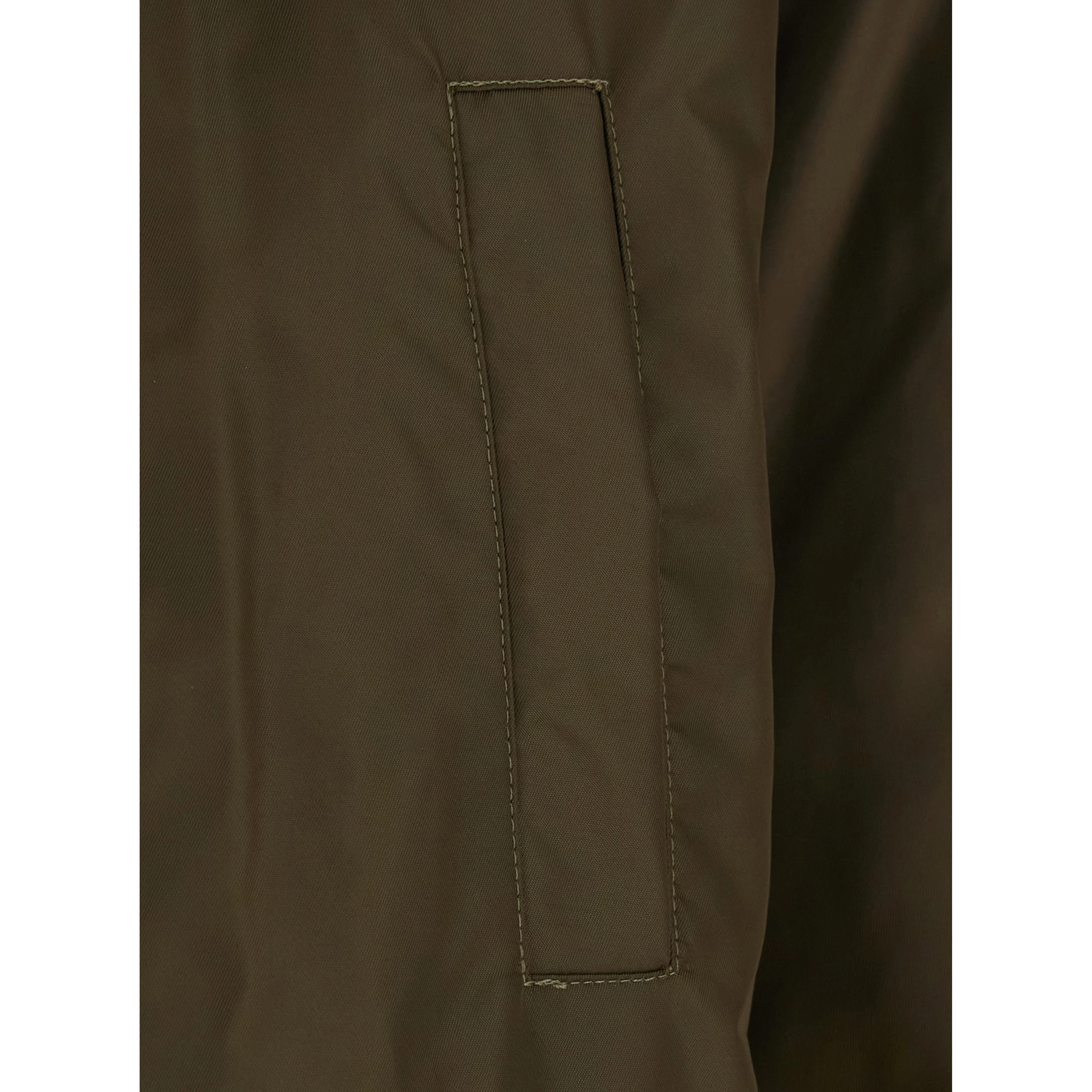 Thilda Jacket SHINY NYLON with high collar and zip closure in Tech Fabric Green Woman