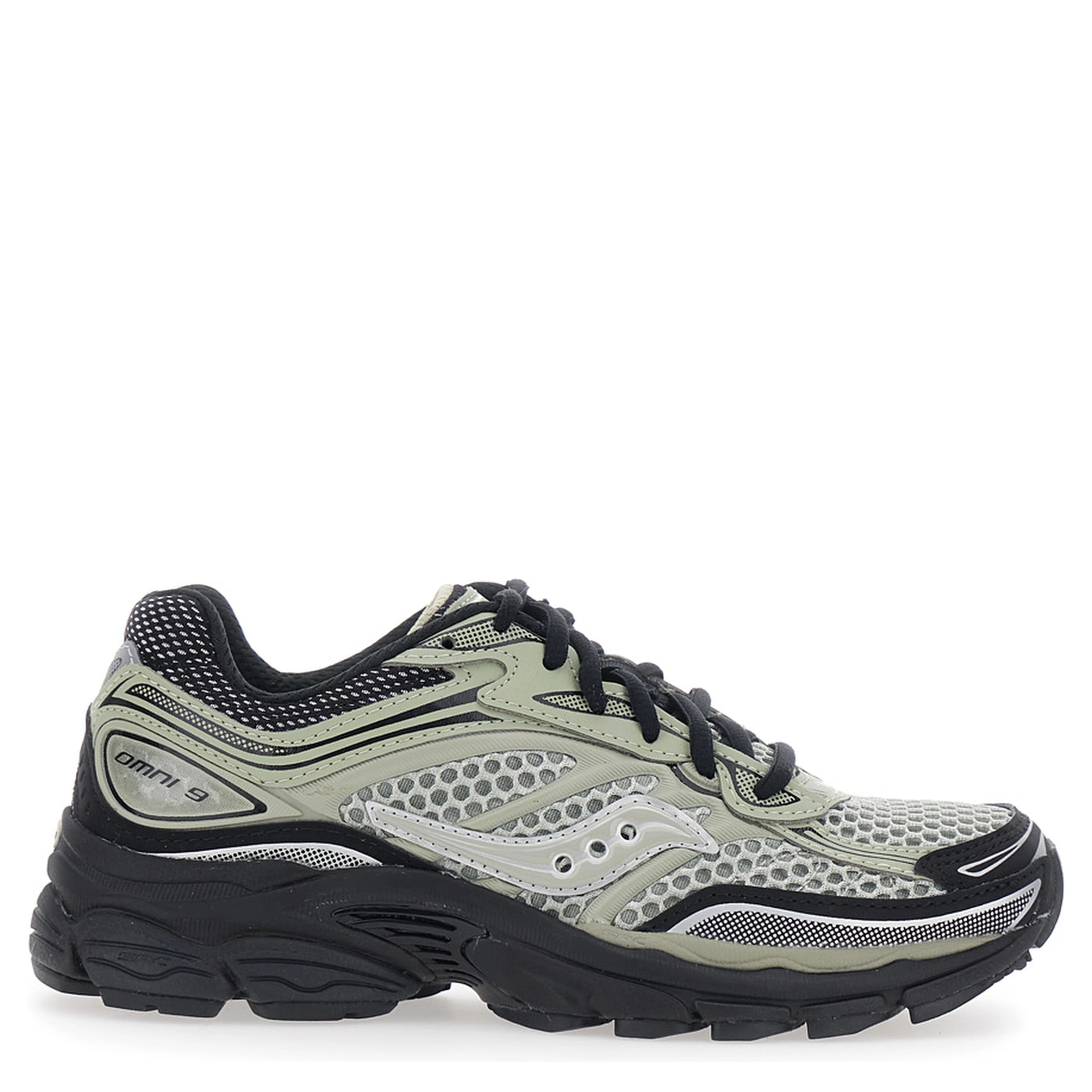 Progrid Omni 9 green Sneakers with embossed logo on the side and serrated sole in Tech Fabric unisex