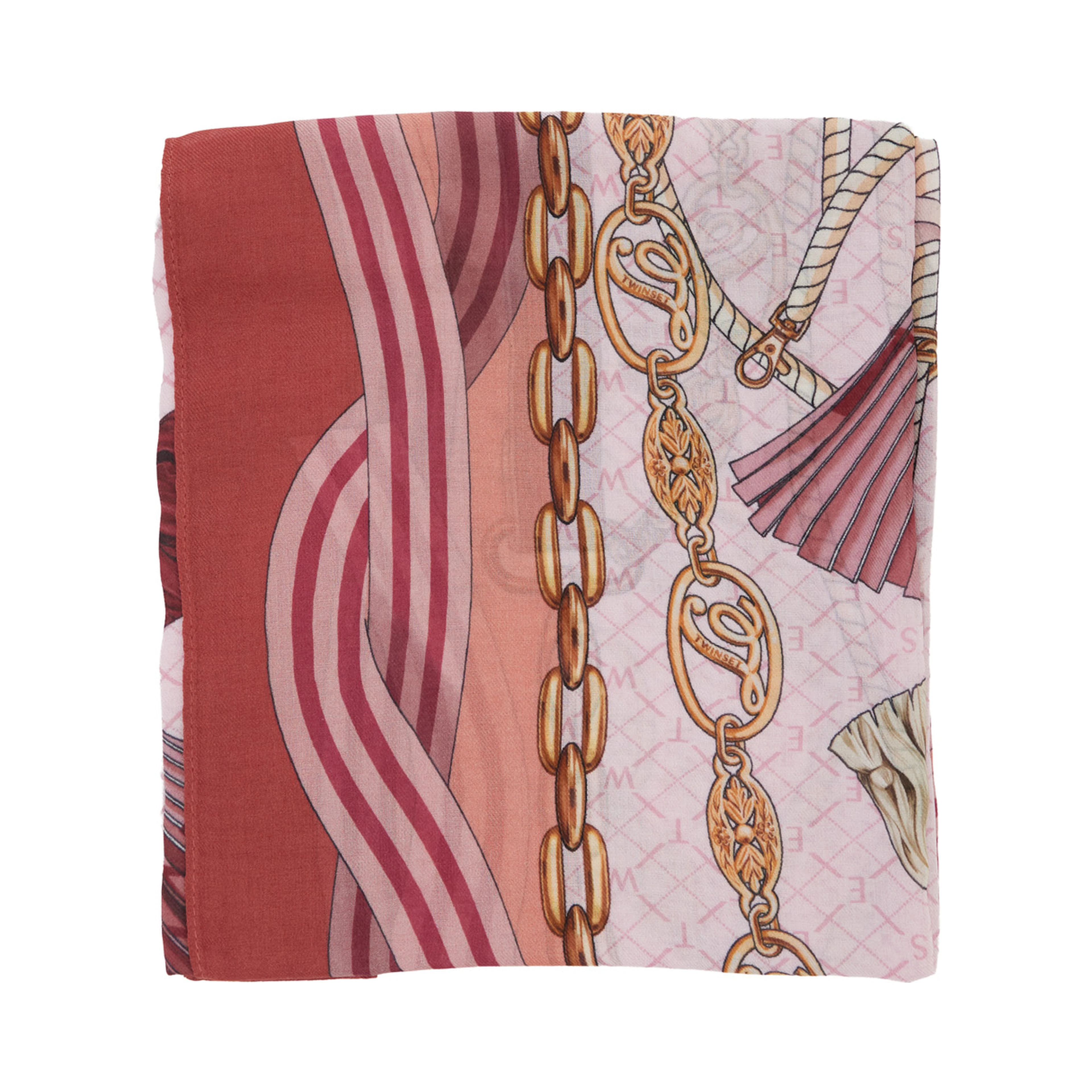 multicolor Scarf with all-over print in modal for women