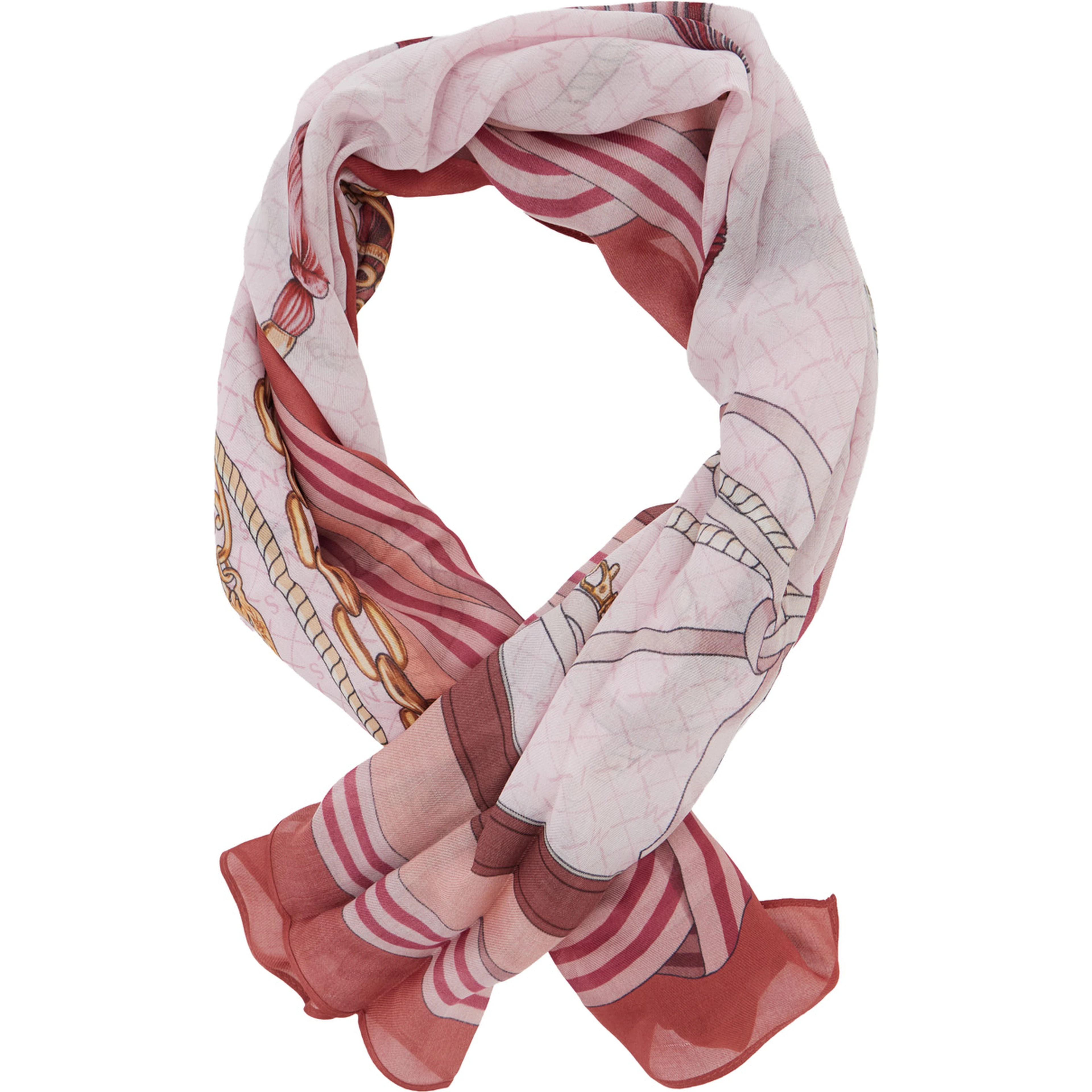 multicolor Scarf with all-over print in modal for women