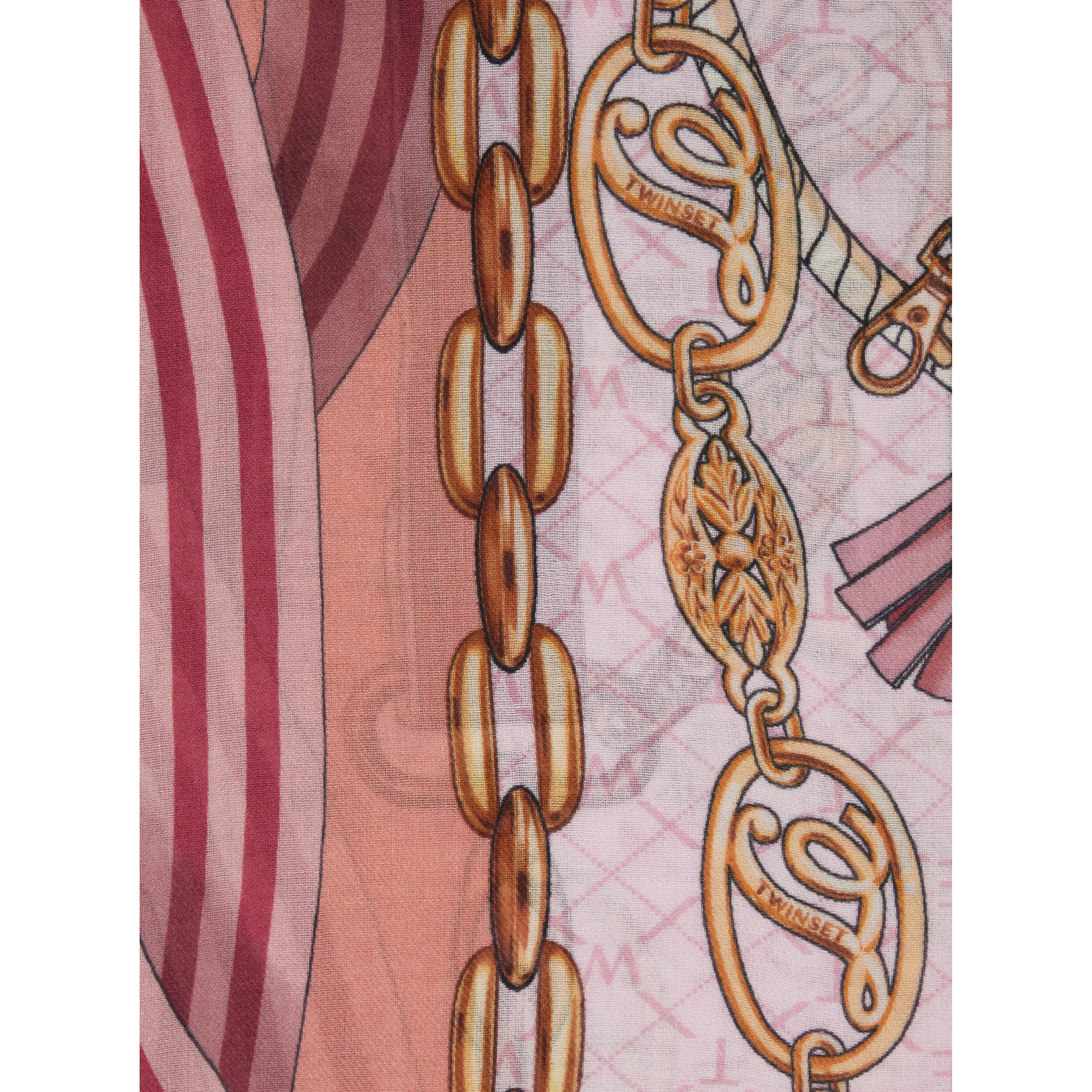 multicolor Scarf with all-over print in modal for women
