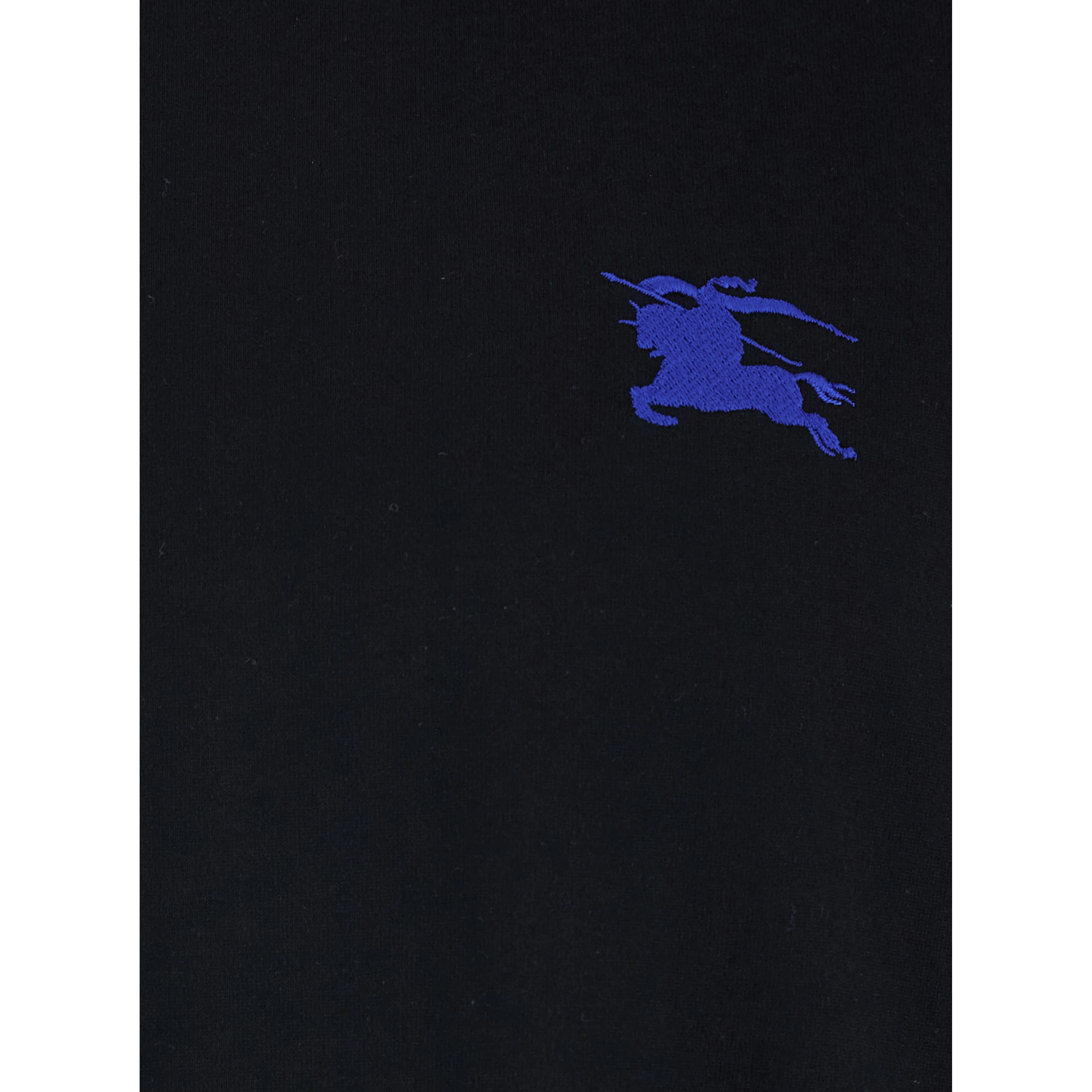 Black Cotton Embroidered Logo T-Shirt for Men