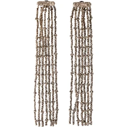 Metallic Layered Design Drop Earrings in Metal for Women