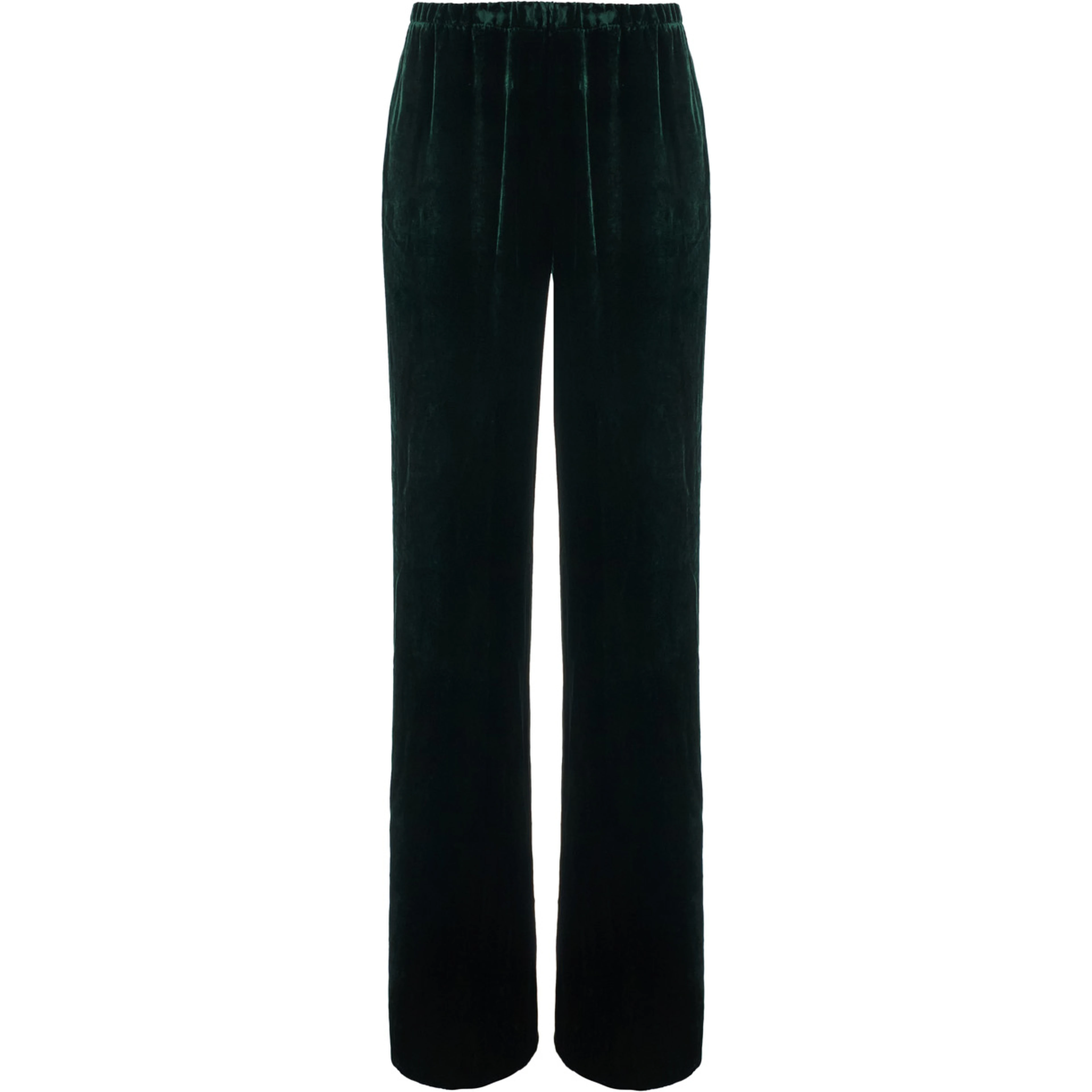 Fazio green Pants with elasticated waist in velvet for women