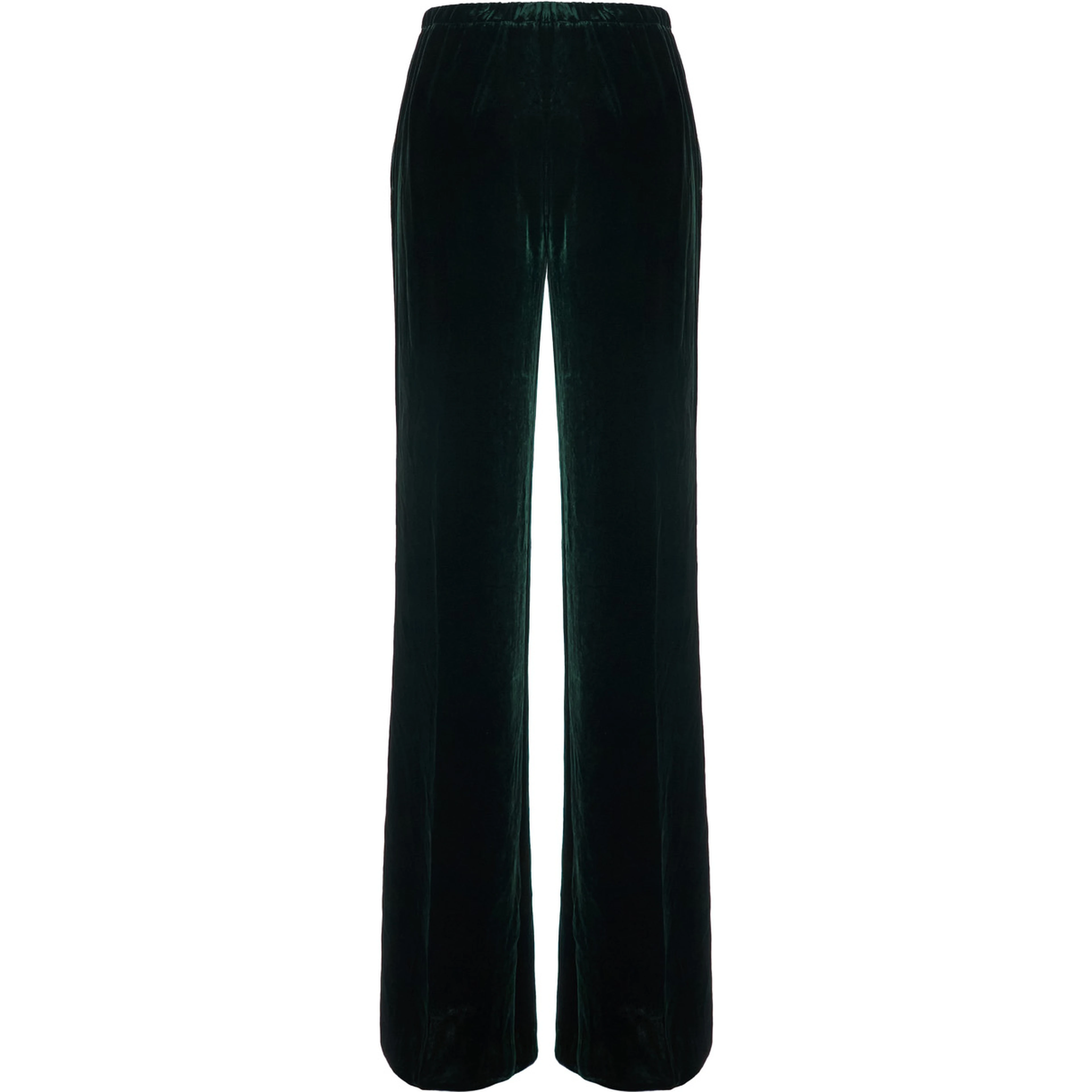 Fazio green Pants with elasticated waist in velvet for women