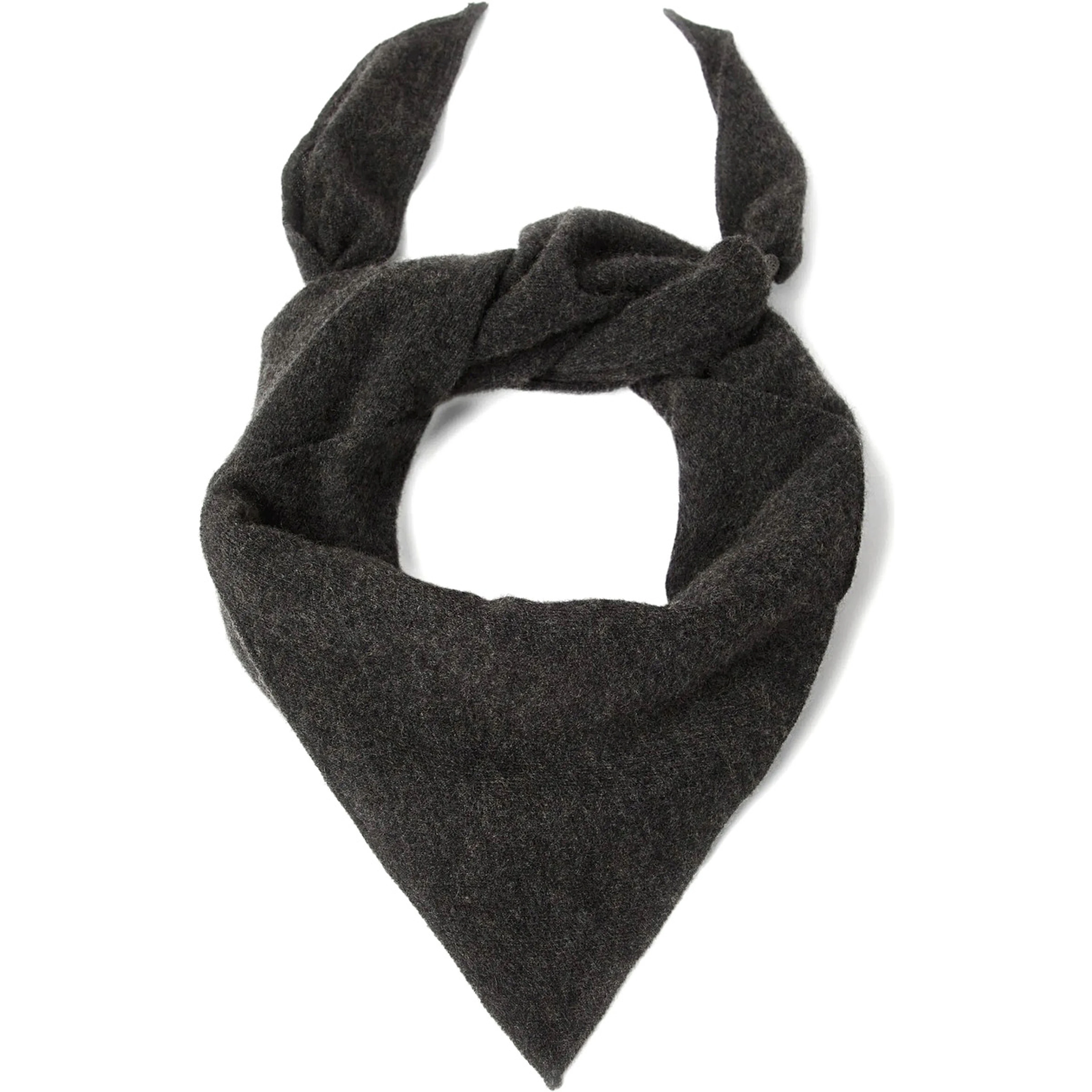 Black scarf with rectangular design and Monili details in cashmere women