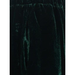 Fazio green Pants with elasticated waist in velvet for women