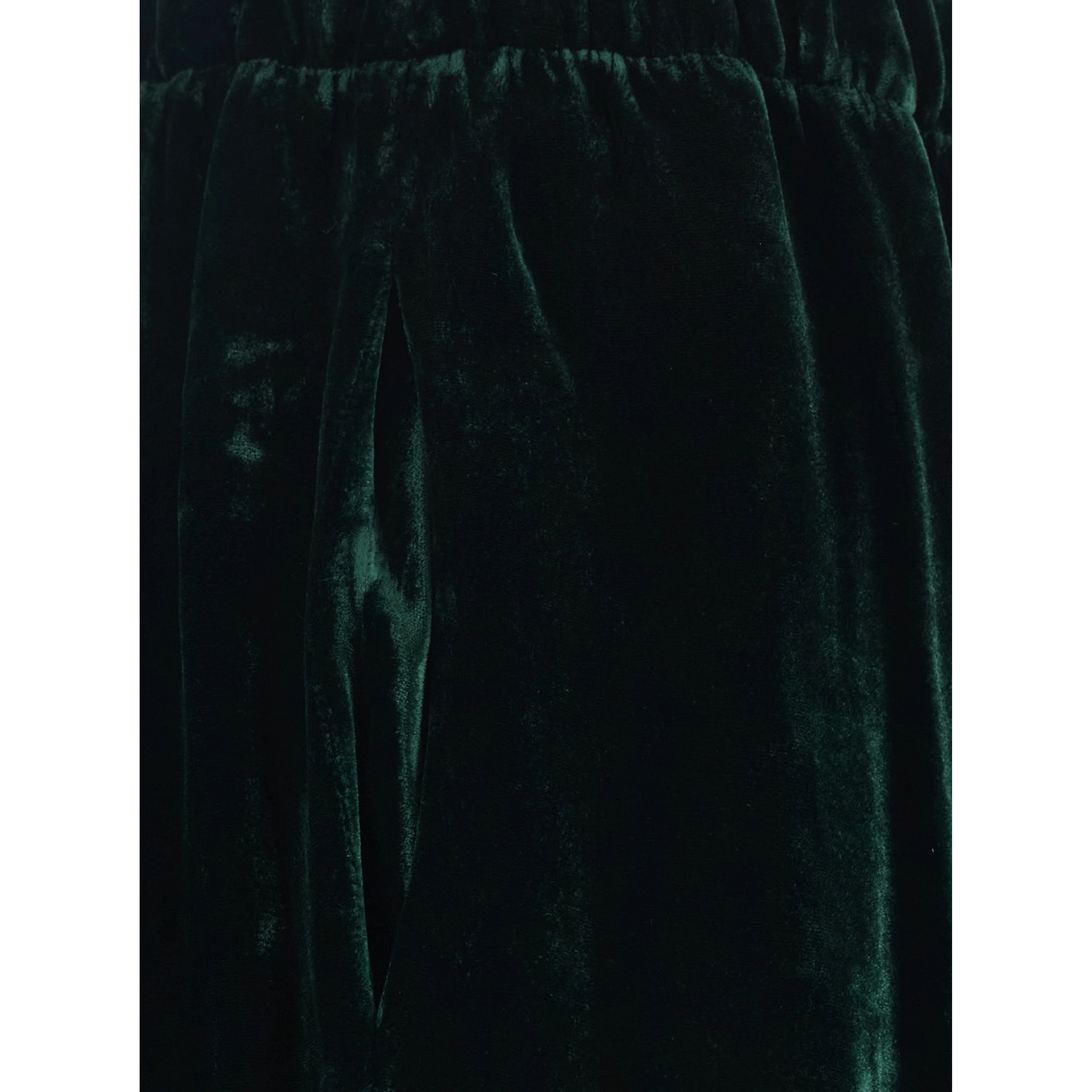 Fazio green Pants with elasticated waist in velvet for women