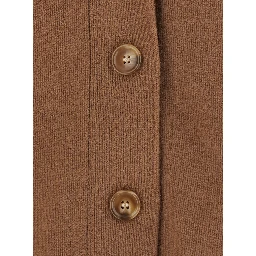 Bicolor cardigan with long sleeves in Tech Fabric beige for women