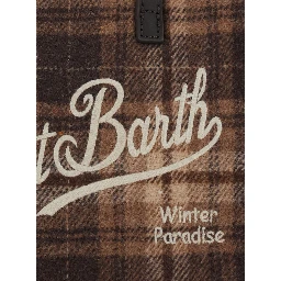 Vanity Mini Bag with tartan details and Tech Fabric beige unisex