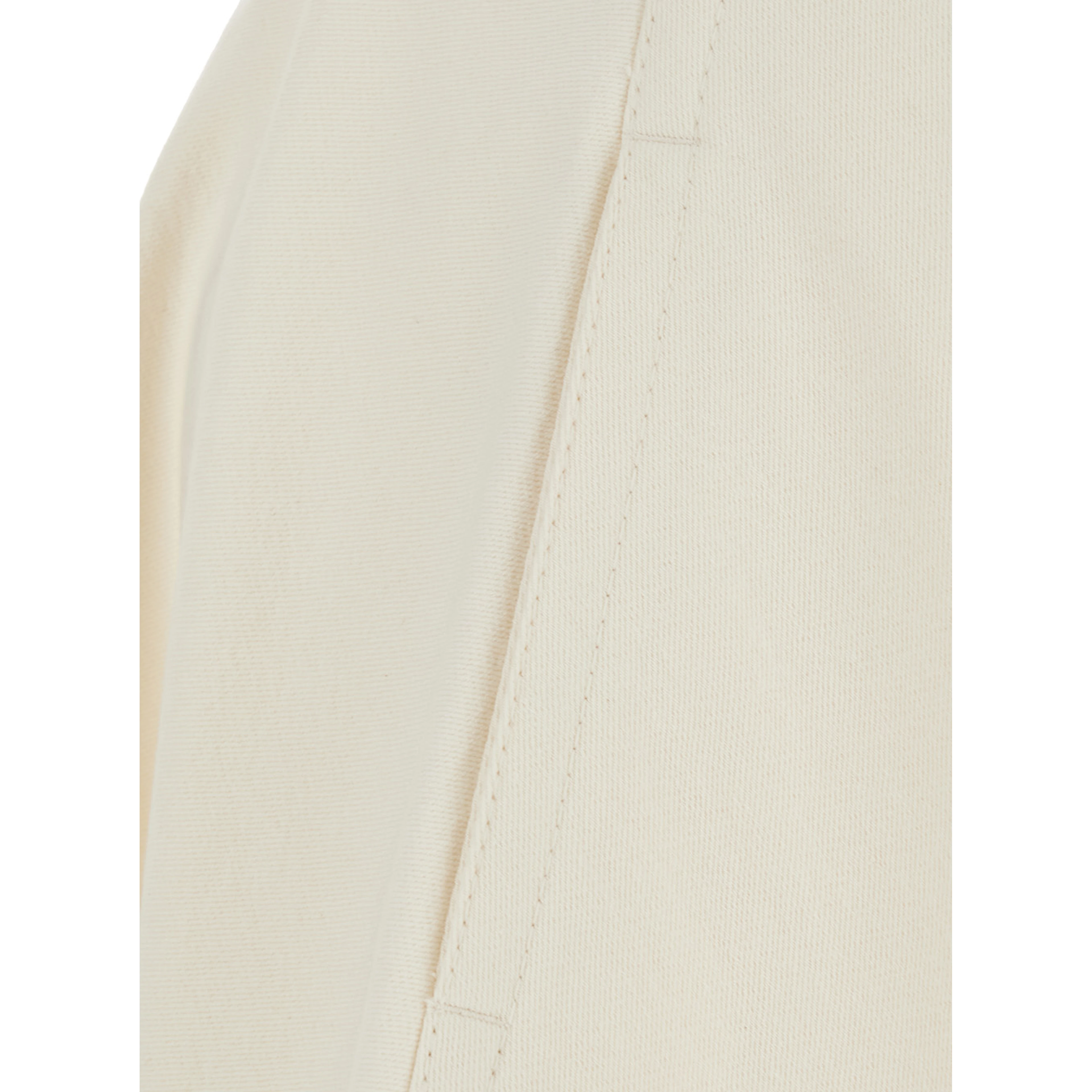 White Flared Skirt with Monile detail on the back in cotton blend for women